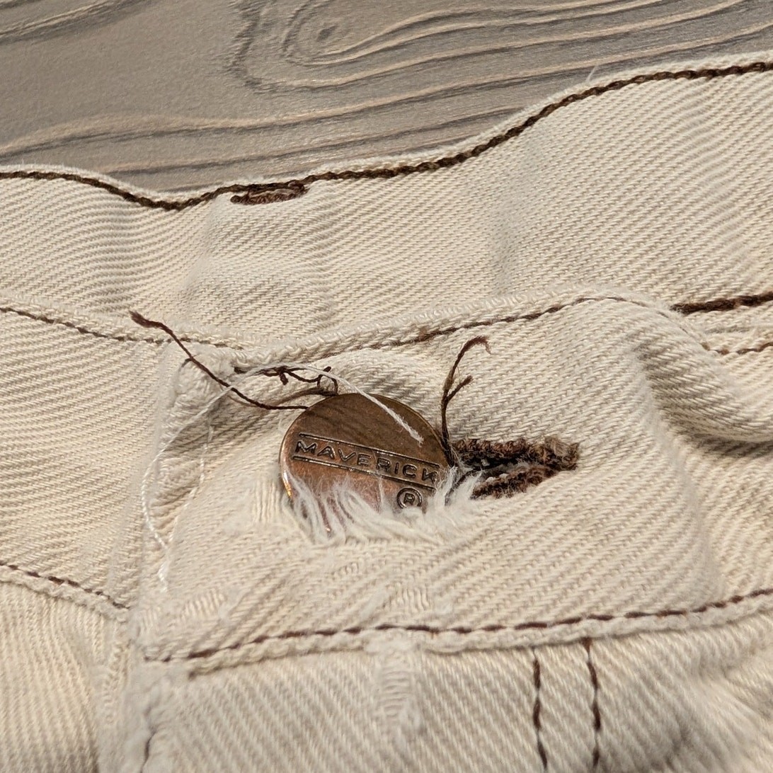 70s Maverick Soft Cream Twill Womens Shorts