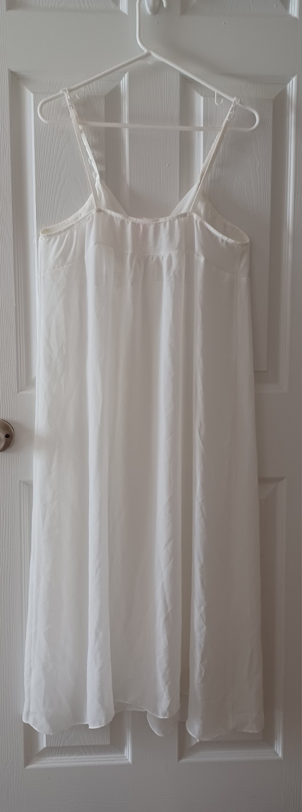 Blossom Intimates White Chiffon Nightgown Large Empire Waist Bridal Semi-Sheer