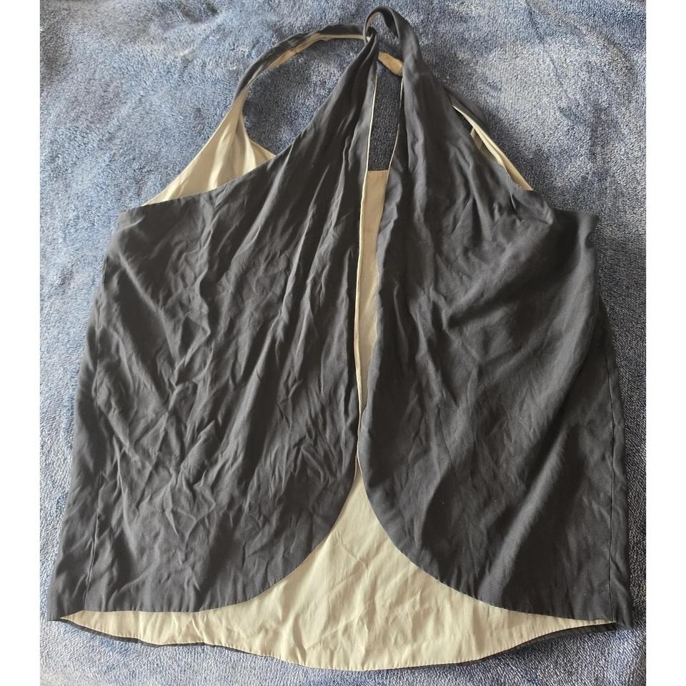 Fremont 100% Silk Camisole – Double Layered – Black & Champagne – Size S