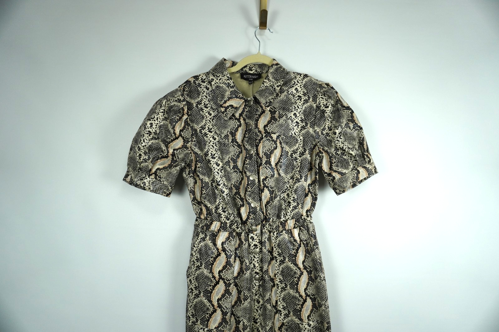 Retro 70s Style Jumpsuit Large Boho Chic Short Sleeve Disco