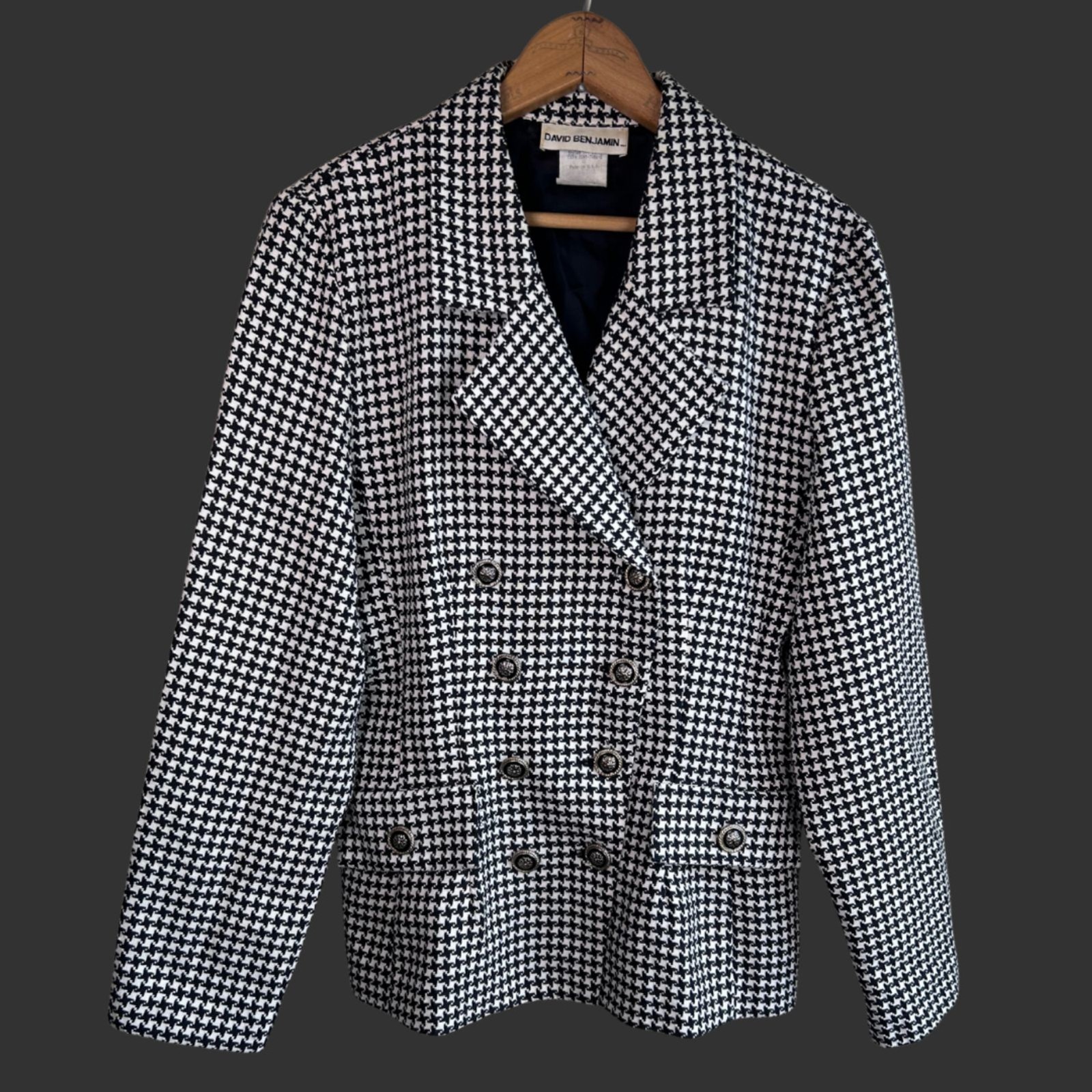 Vintage David Benjamin Houndstooth Blazer