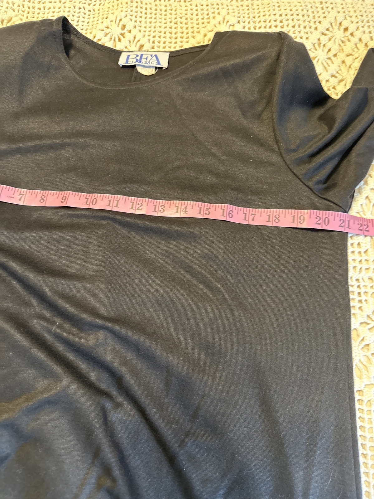 Vtg BFA Classics LITTLE BLACK DRESS Short Sleeve Casual Party Cocktail Sz L