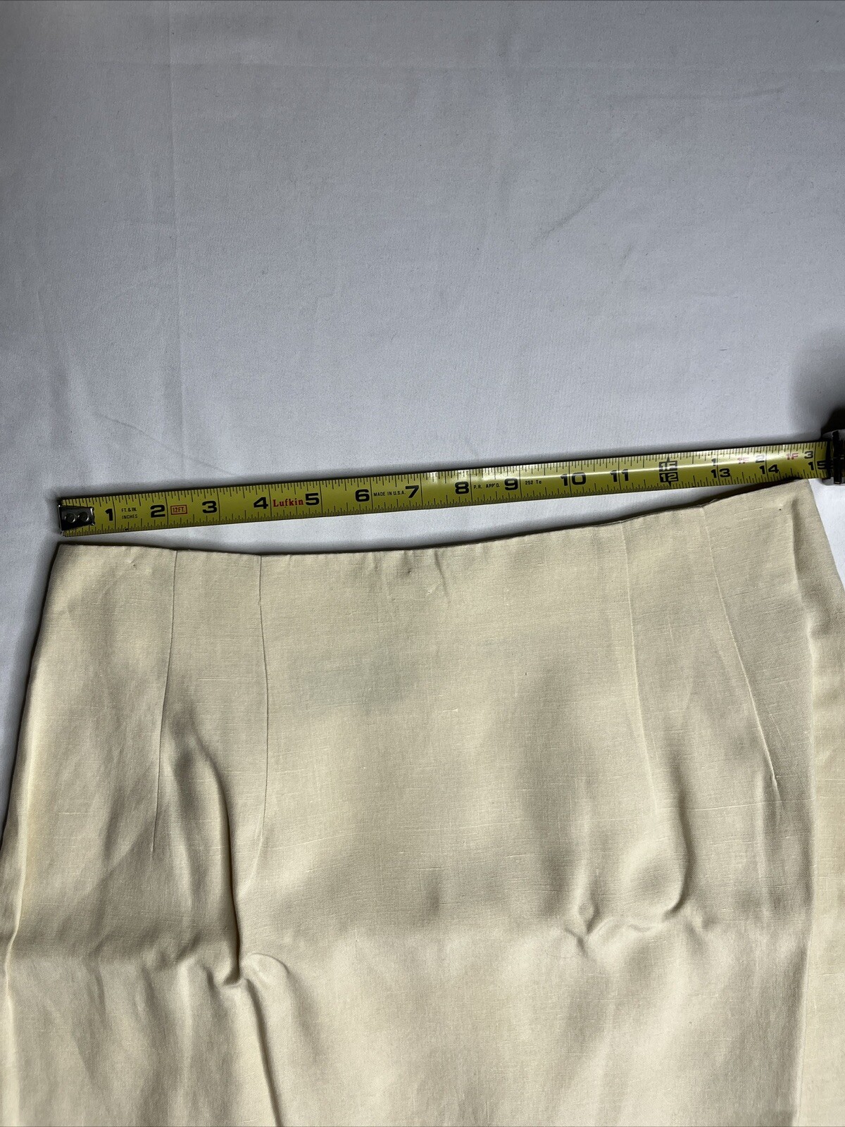 YL By Yair Women’s Cream Blazer Skirt Set W/ Stitching Padded Shoulders Size 12