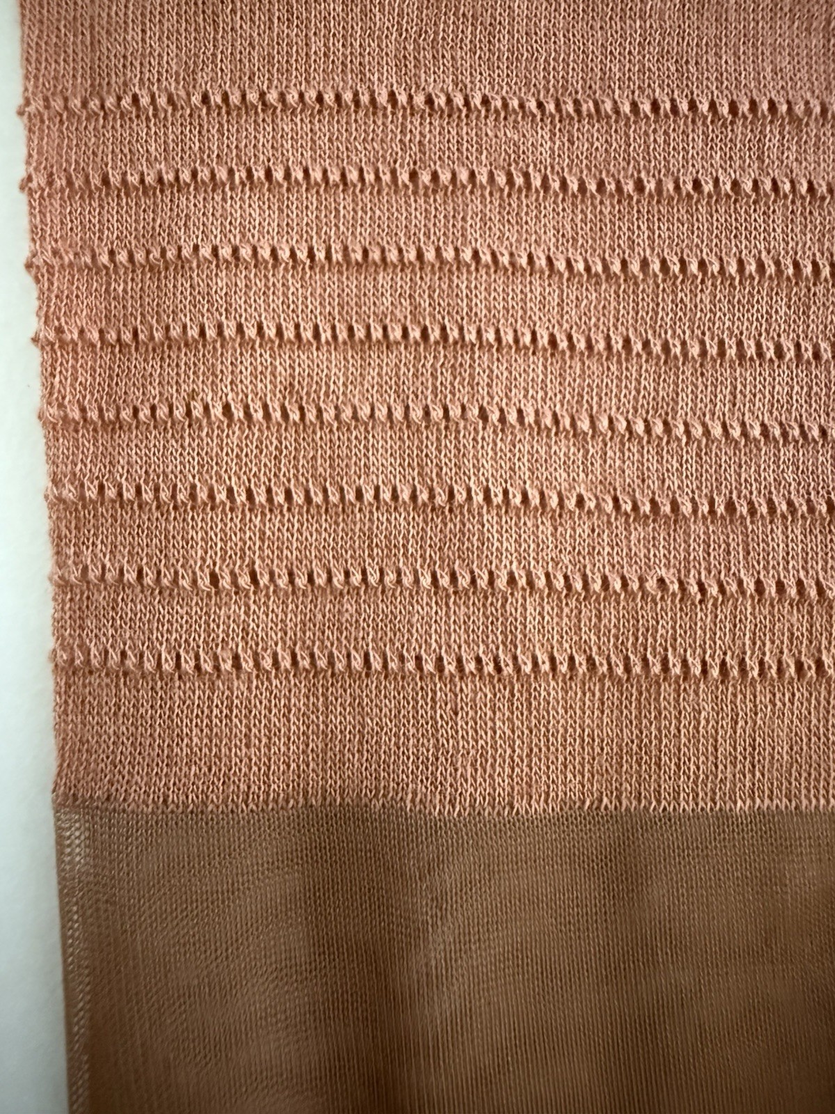 Vintage Seamed Flat Knit Service Weight Cotton Foot And Welt