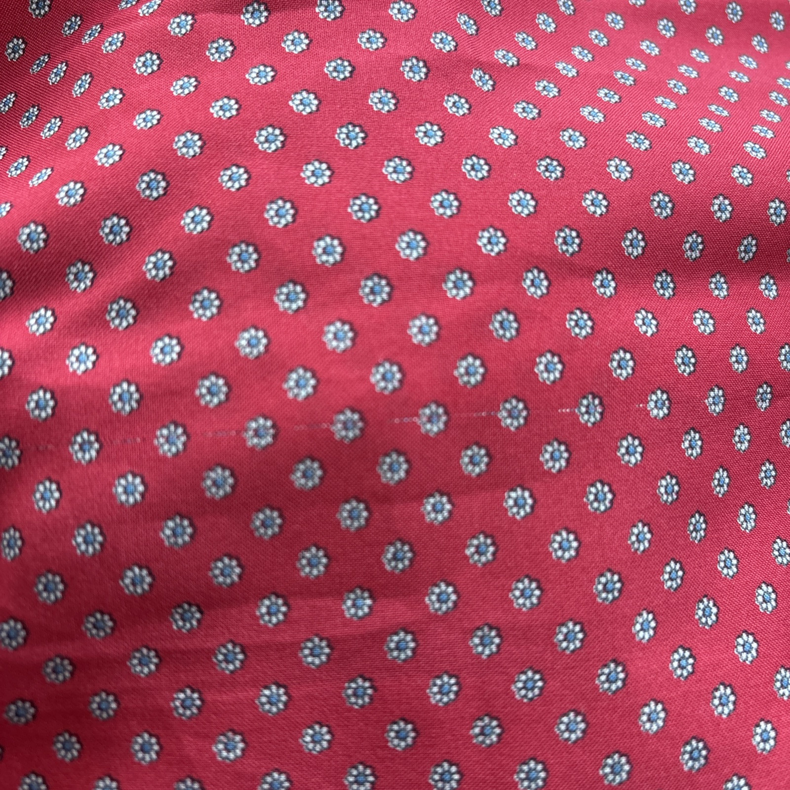 Vintage LEWMAR 1970s Red Floral Ruffled High Neck Blouse Secretary Geek XL