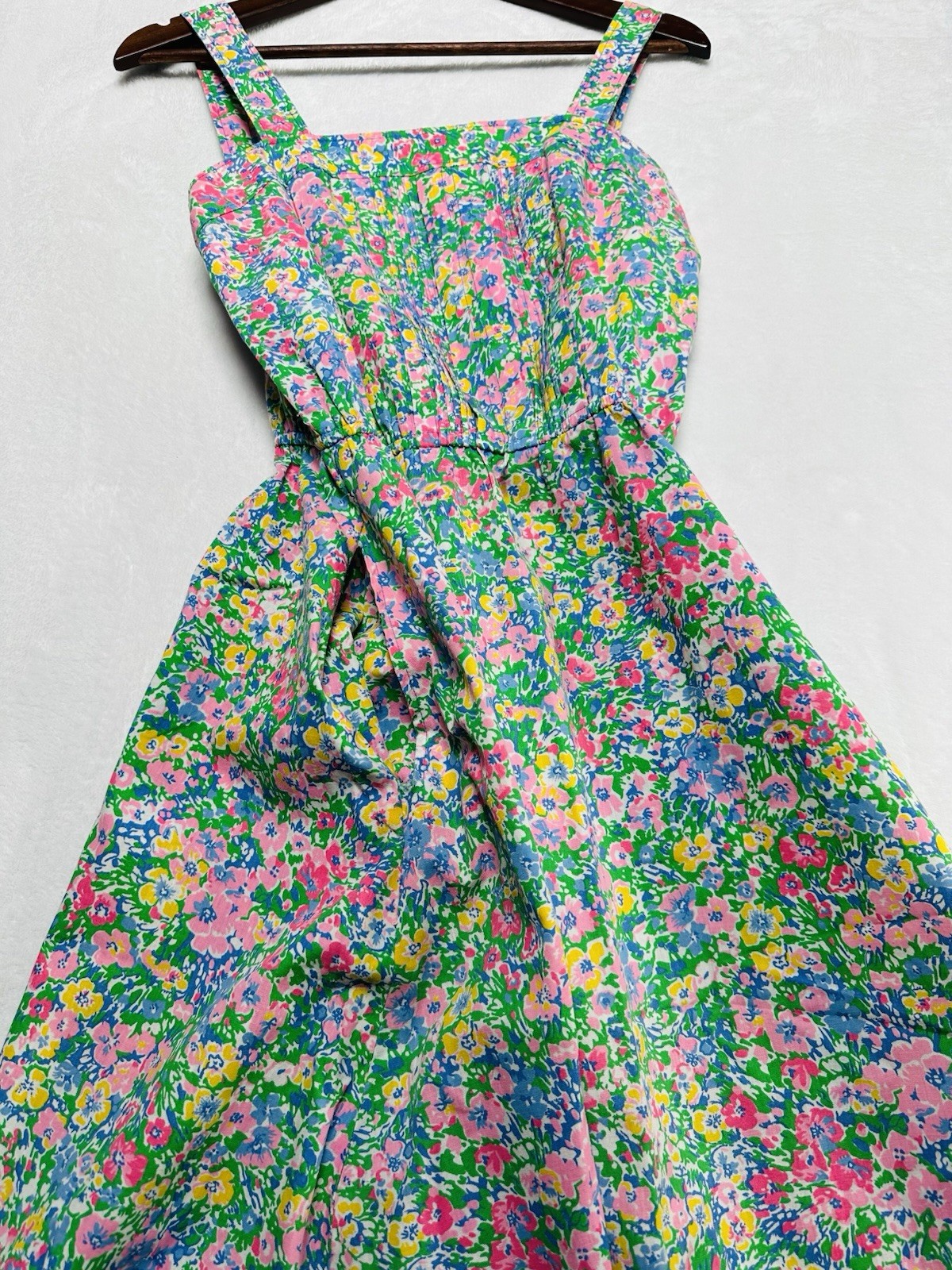 VTG 50s 60s Jenni Floral Midi Dress Sundress Sz XS – Small Pockets Cottagecore