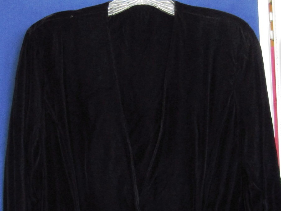 Vintage EUC Double-Breasted VELVET BLAZER by MS INTERPRET Black Made in USA Sz 8