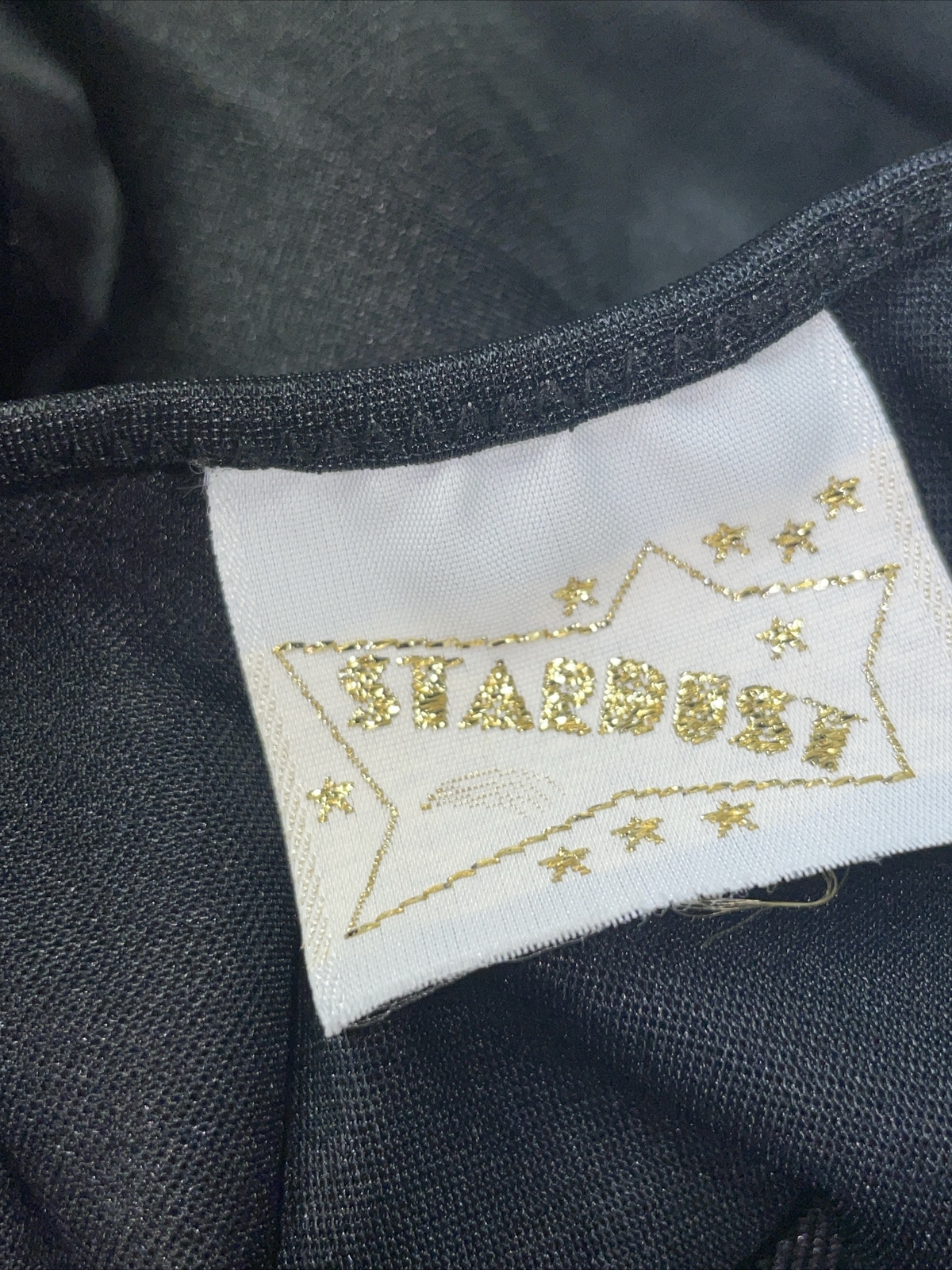 Vintage Stardust Long Black Nightgown S