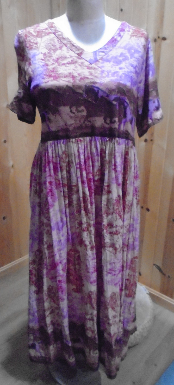 ONLY NECESSITES vintage dress with RUNNING HORSE detail 100% cotton size L LK NU