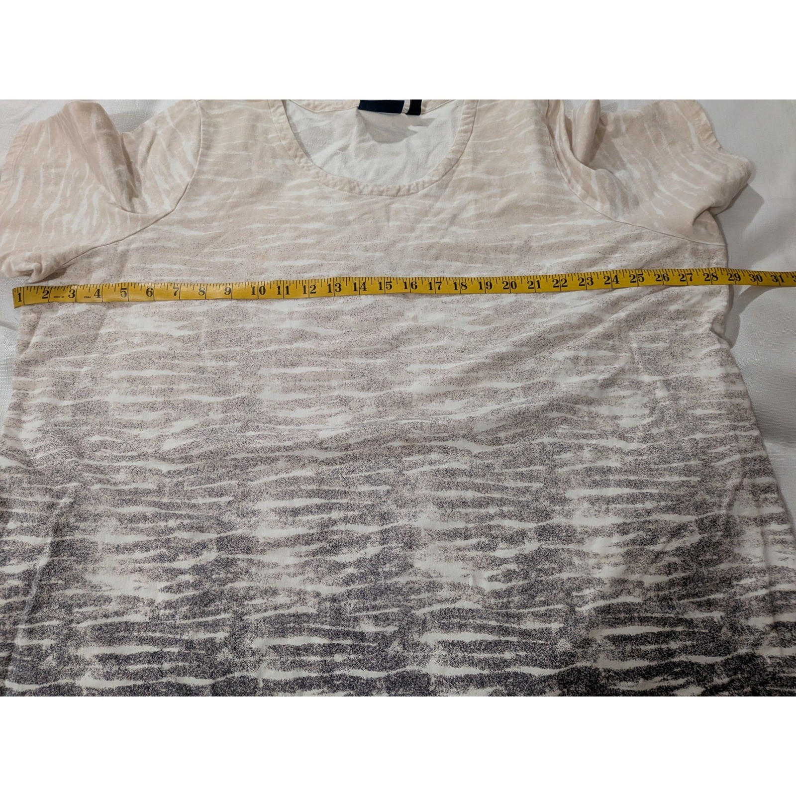 Denim & Co. Beach 3X French Terry Ombre T-Shirt Dress Stretch Comfort Relaxed