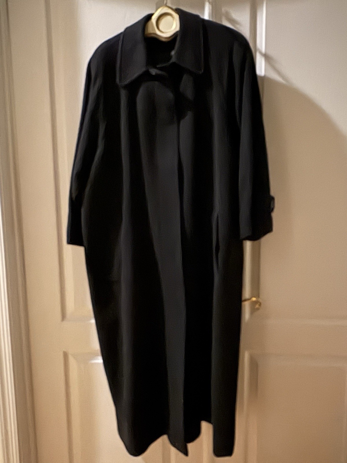 Woman’s Vintage Burberry Black Wool And Cashmere Blend Winter Coat