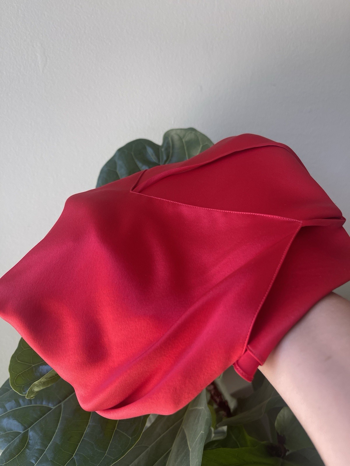 Vintage 80s Victoria’s Secret Gold Label Silk Slip Dress Size Medium Red Chemise
