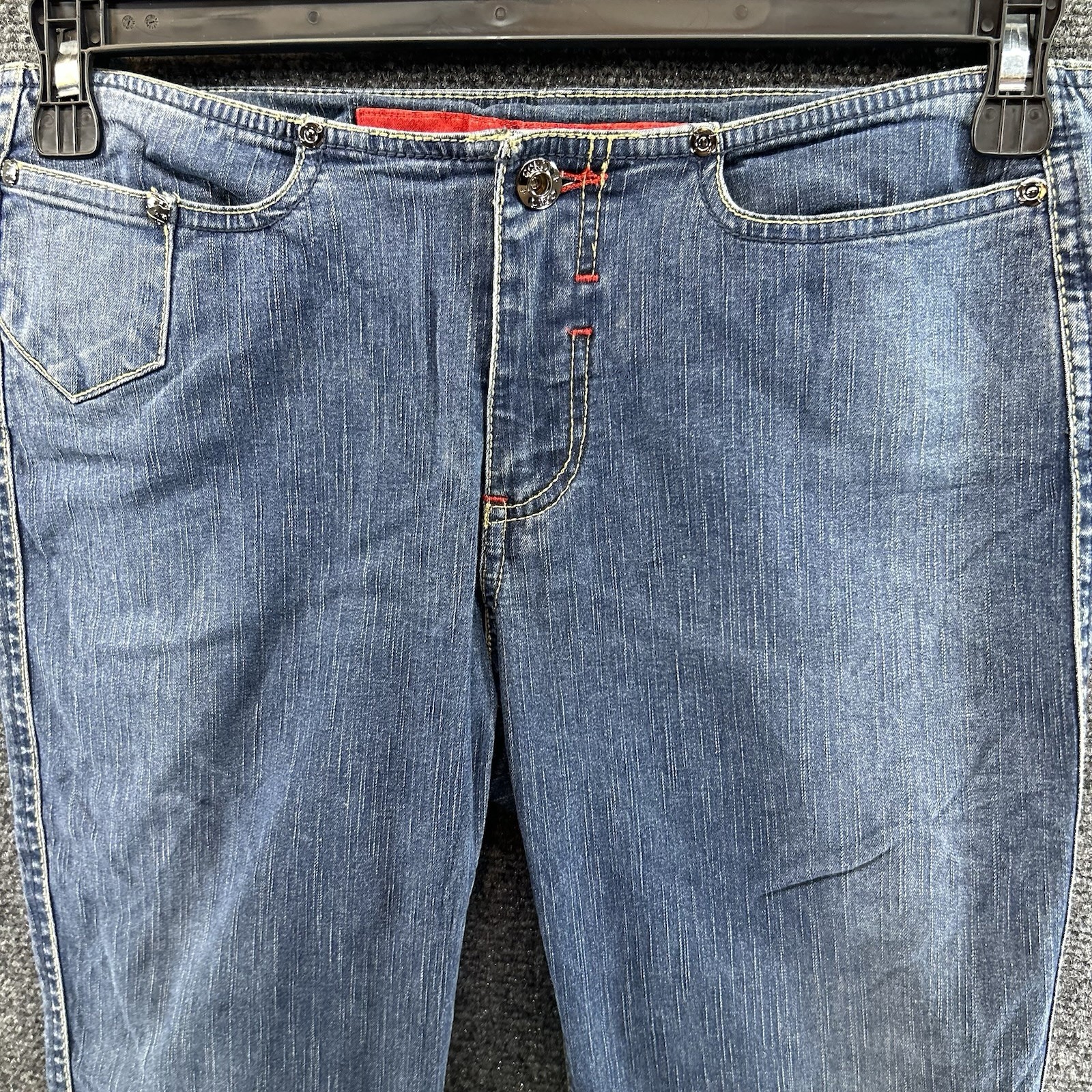 Vtg Ecko Red Jeans Jrs 7 Bootcut Logo Embroidered Low Rise Hip Hugger Y2K Grunge