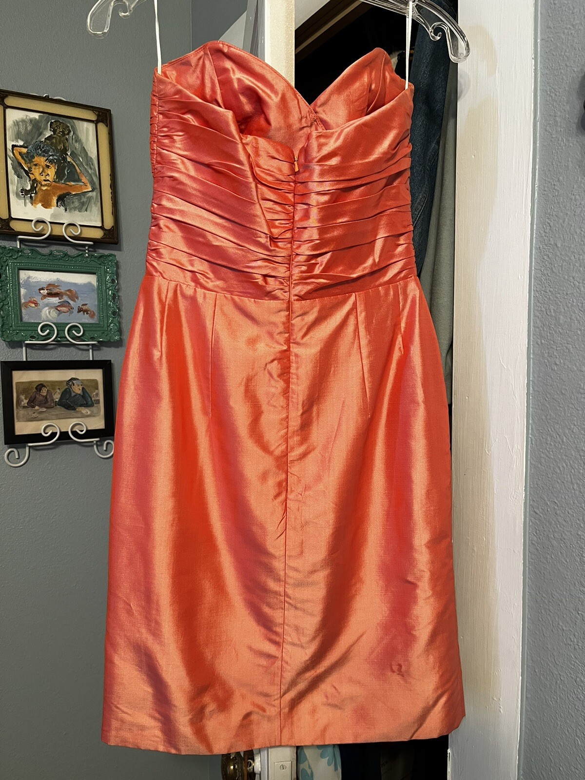 Vintage Catherine Regehr 2 Piece Silk Strapless Dress With Jacket