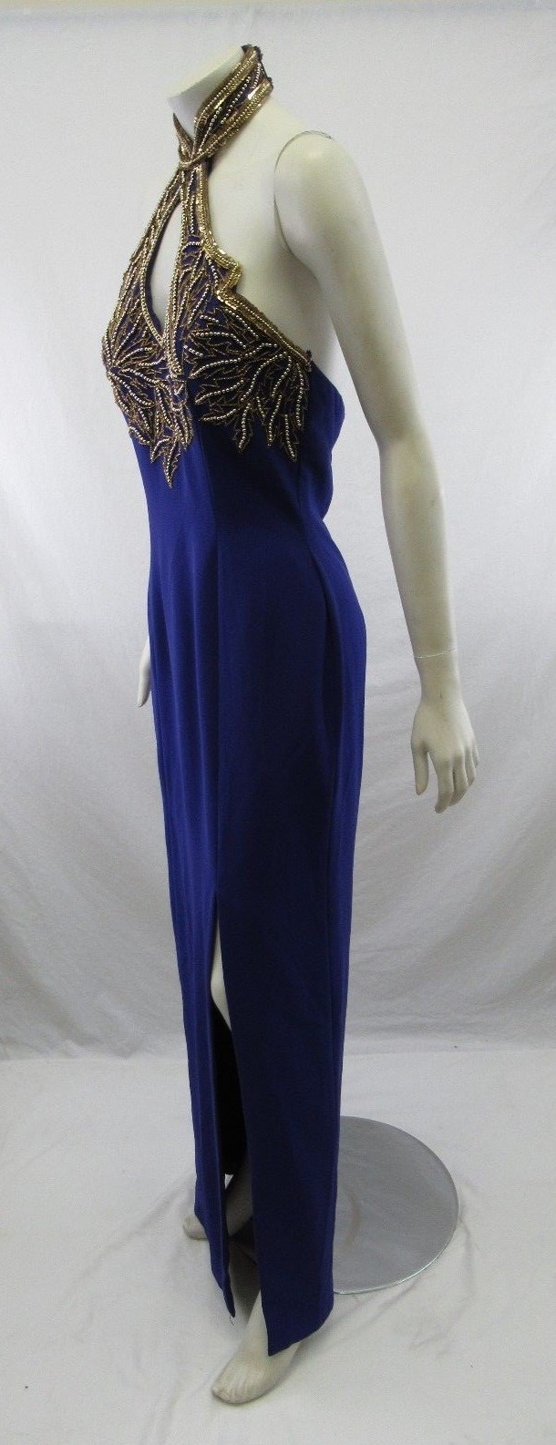 Alvce Designs Purple Beaded Sequins Maxi Gown Evening Long Dress #PD68