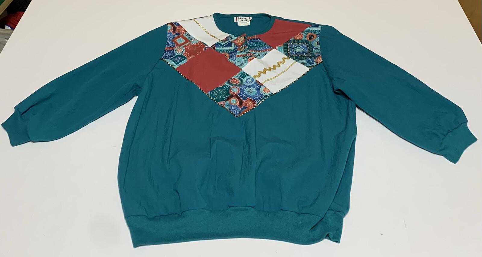VTG Cricket Lane Women’s Size 12 Pull Over Windbreaker Green Made in USA Grandma