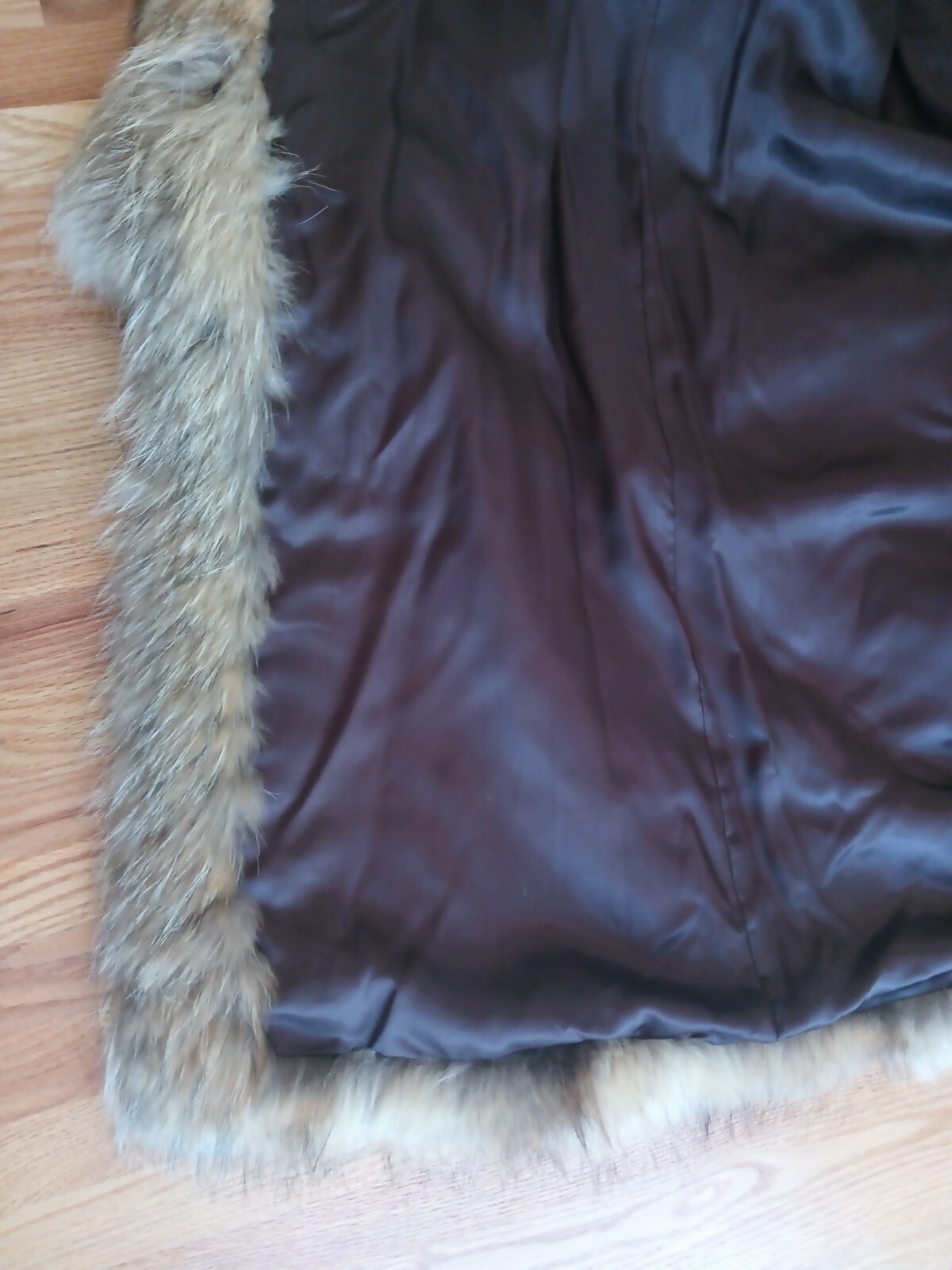 ADOLFO Bold Beauty Collared Feathered Finnish Raccoon Fur Coat Full Length Plus