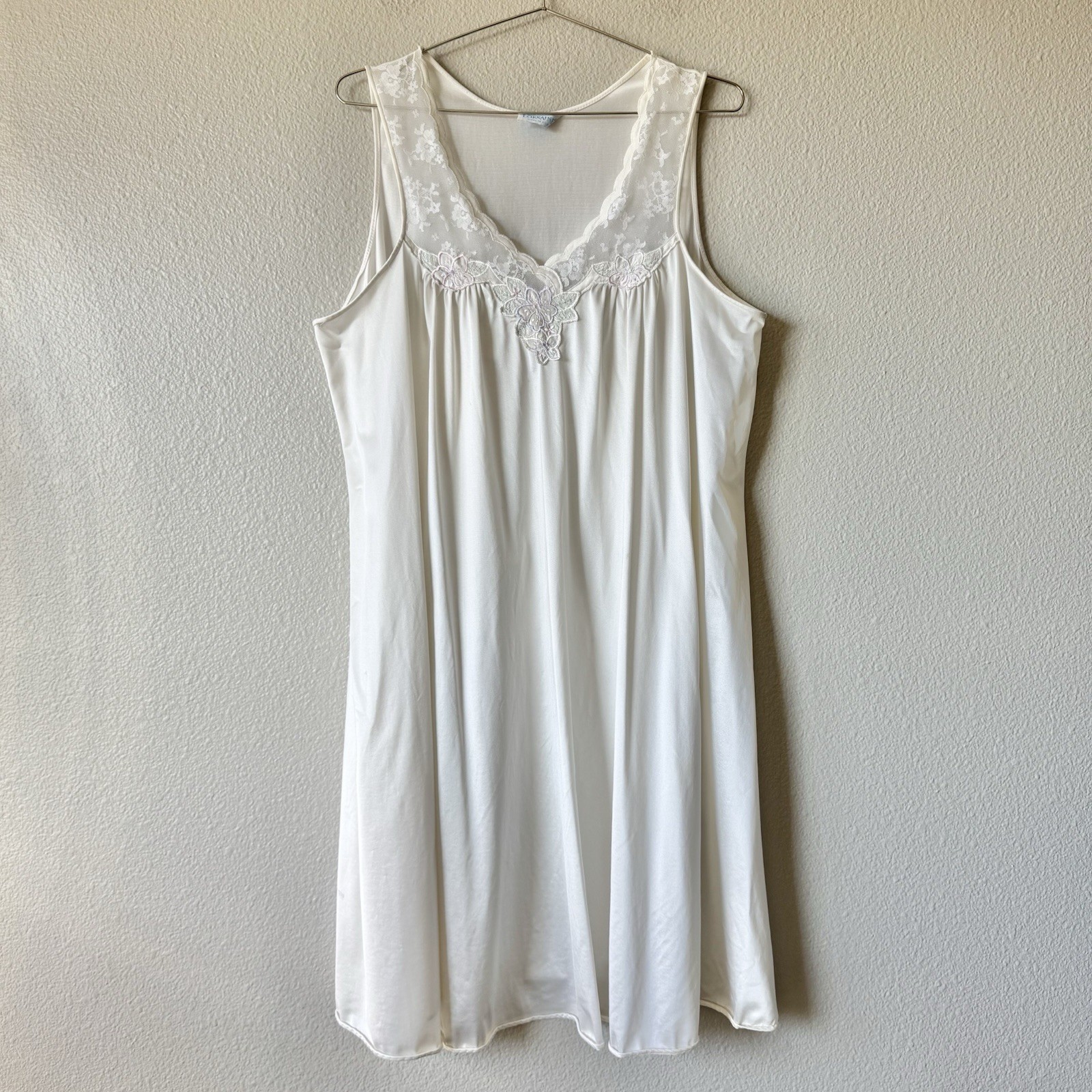 Vintage 80s Lorraine Nightgown Dress Size Large Cottagecore Dainty Babydoll Boho