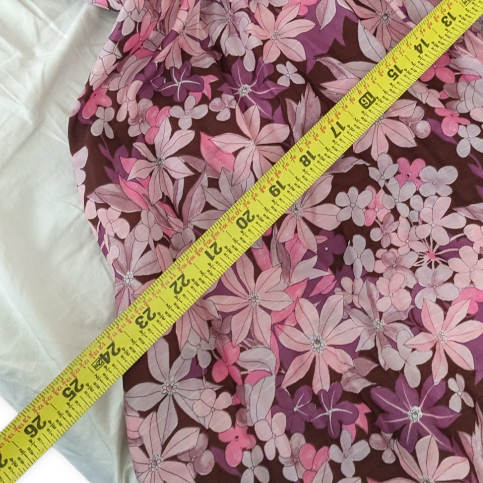 Midcentury 50s 60s Orchid Plum Purple Tropical Silk Scoop Neck Patio Dress XS