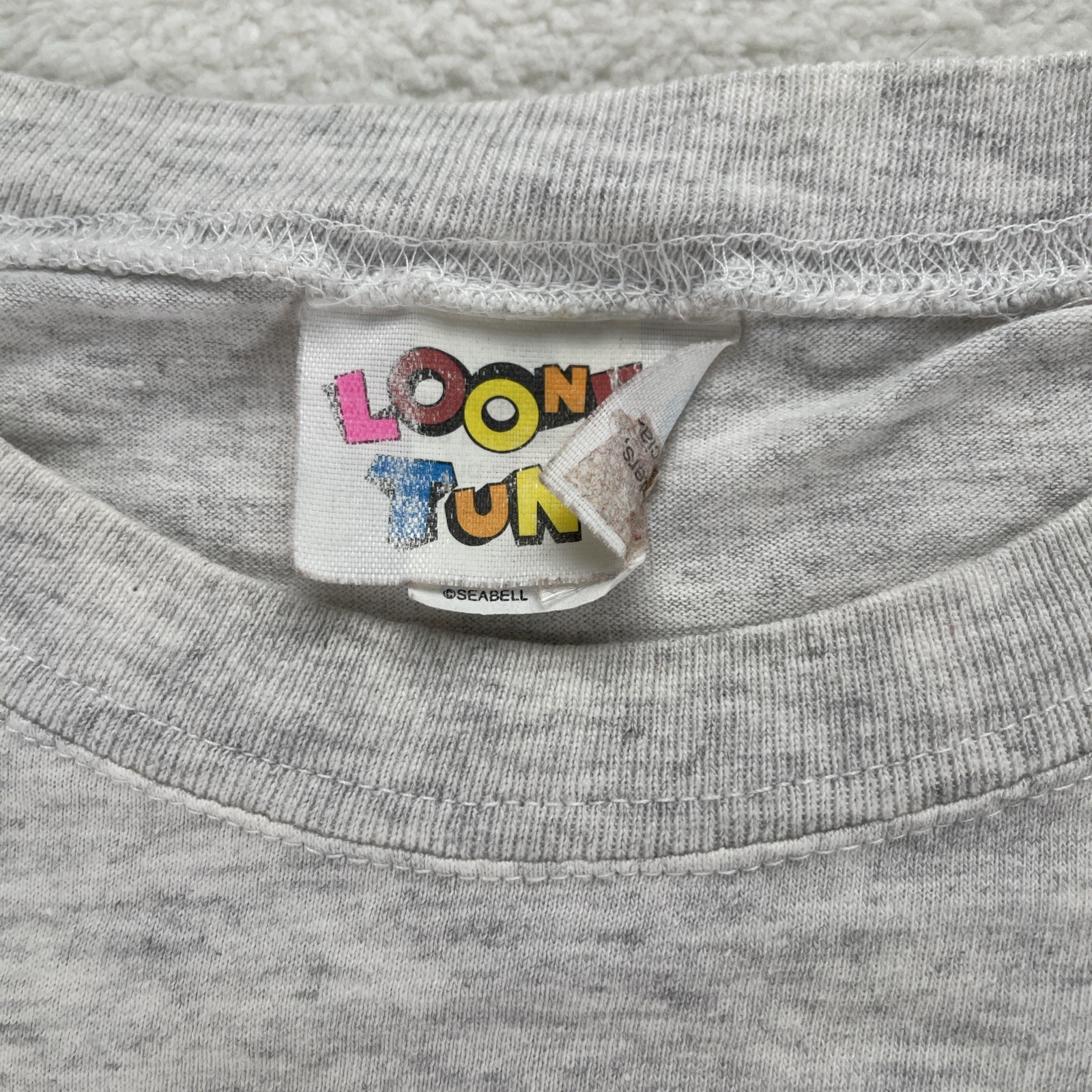 Vintage 1995 Looney Tunes Taz Tasmanian Devil Long T-Shirt One Size XL Sleep