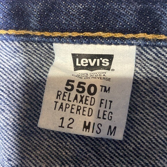 Levi’s vintage relaxed fit tapered leg 550 jeans 12 usa made