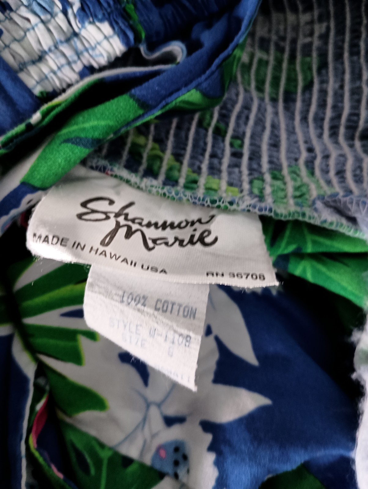 Vintage Shannon Marie Hawaiian Tropical Floral Dress Size S