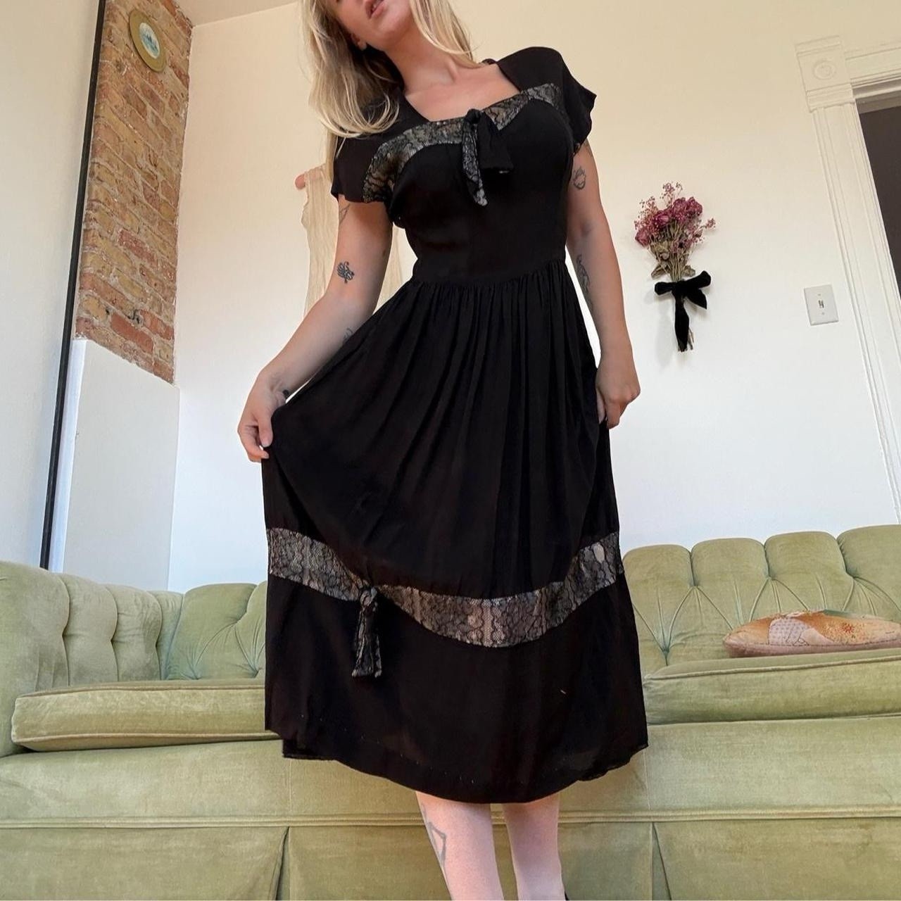 1940’s Gothic Lace Babydoll Dress