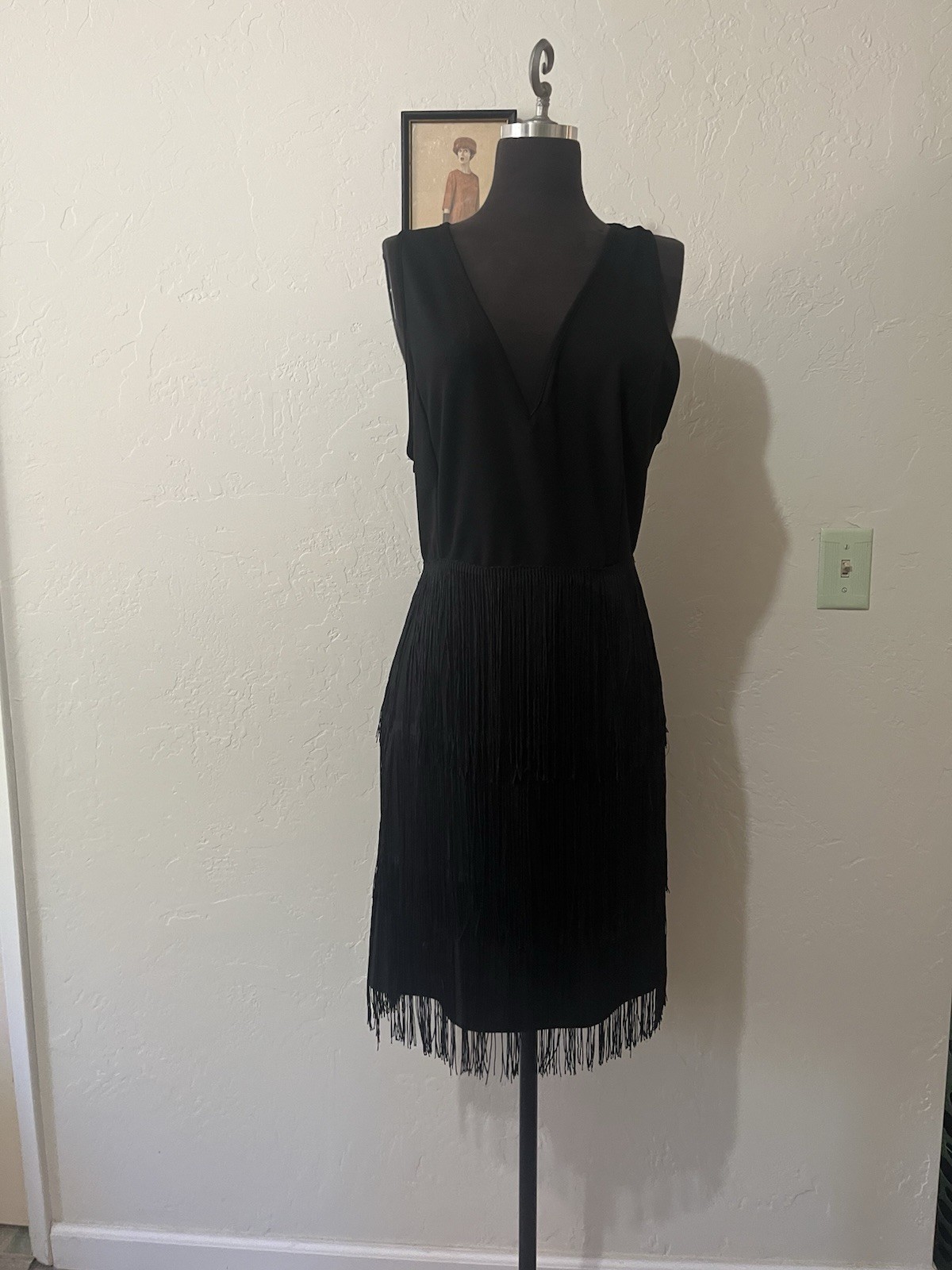Vintage Flapper Fringe Dress -XXL