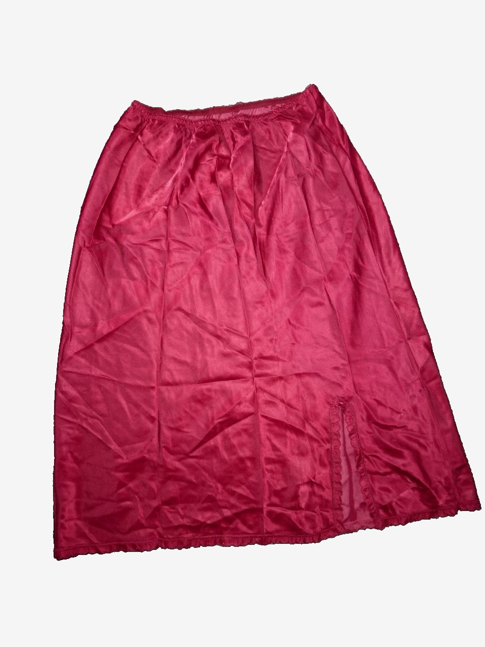 Vintage Dark Red/Burgundy Barbizon Satin Half Slip M/L