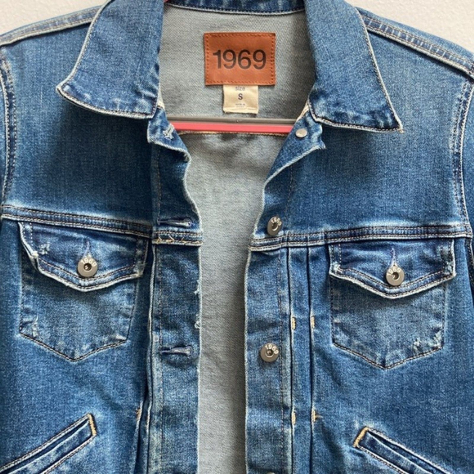 Gap 1969 Womens Denim Jacket S Small Japanese Selvedge Western Blue Jean USA