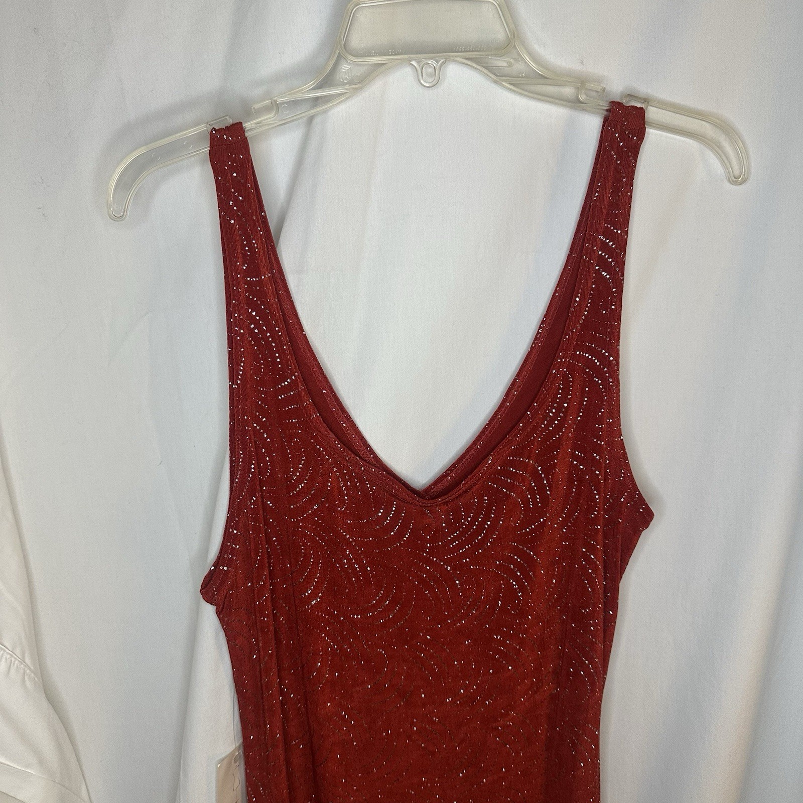 New NWT Vintage Medium Jay Jacobs All That Jazz Embellished Red Sparkly Dress