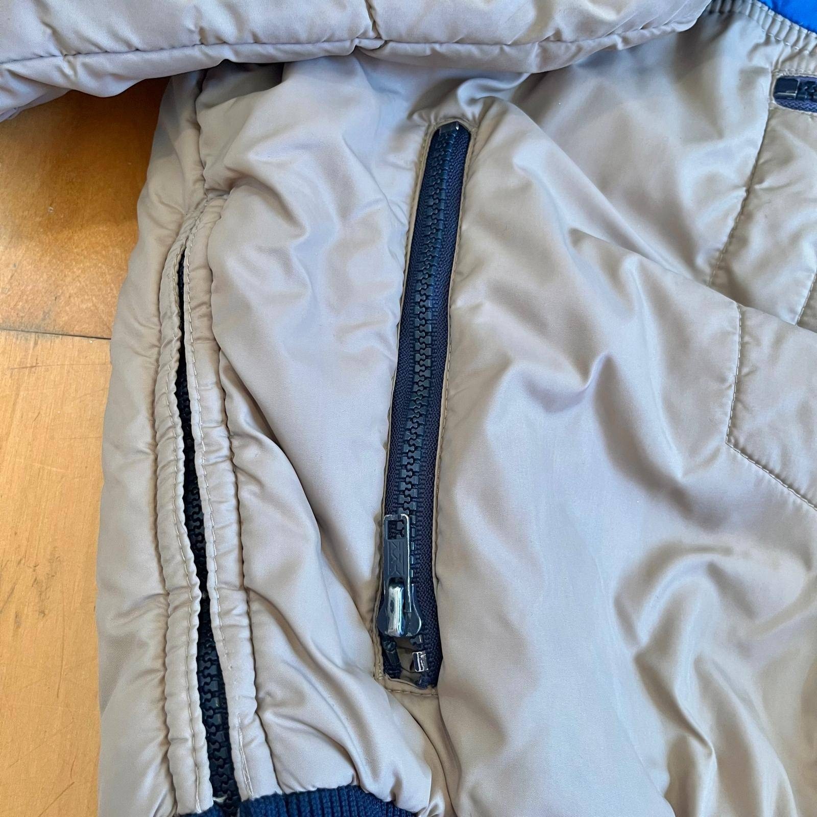 Vintage Roffe Ski Pullover Puffer 80s Colorblock Chevron Anorak Unisex USA