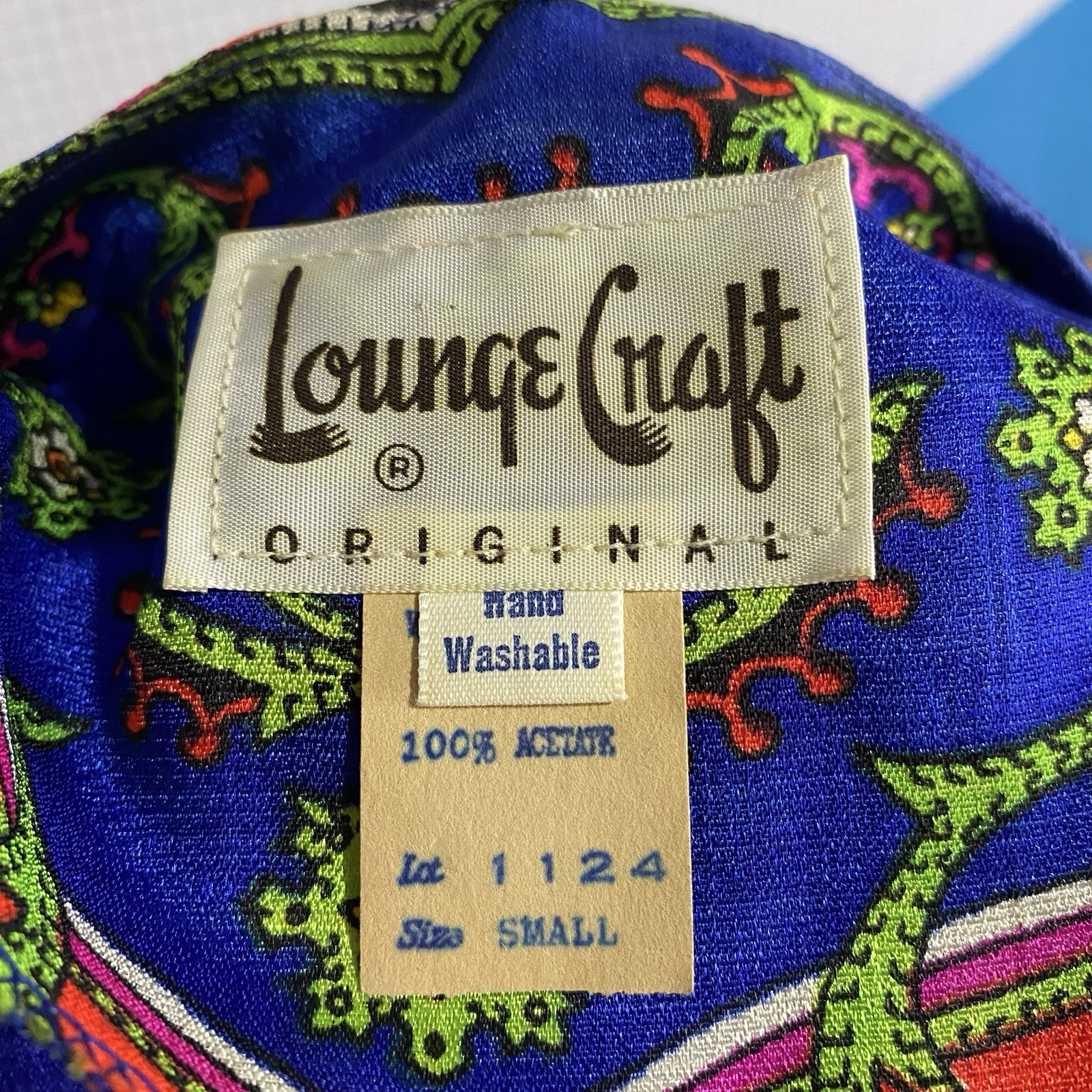 Vintage 60s Pyschedelic Kaftan Dress Small Wrap Hippie Boho Paisley Mod 70s
