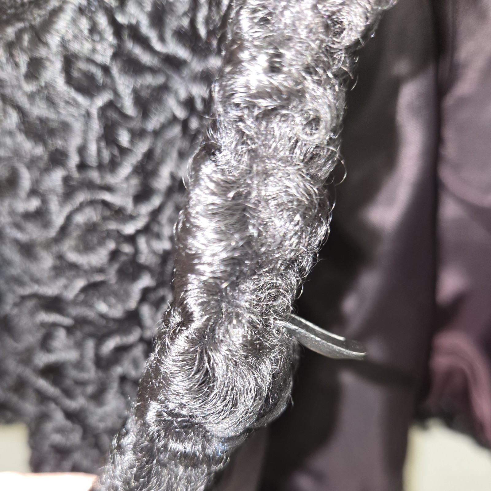 RARE Vintage Women’s Ukhara Karakul USSR Black Persian Lamb Fur Coat Small
