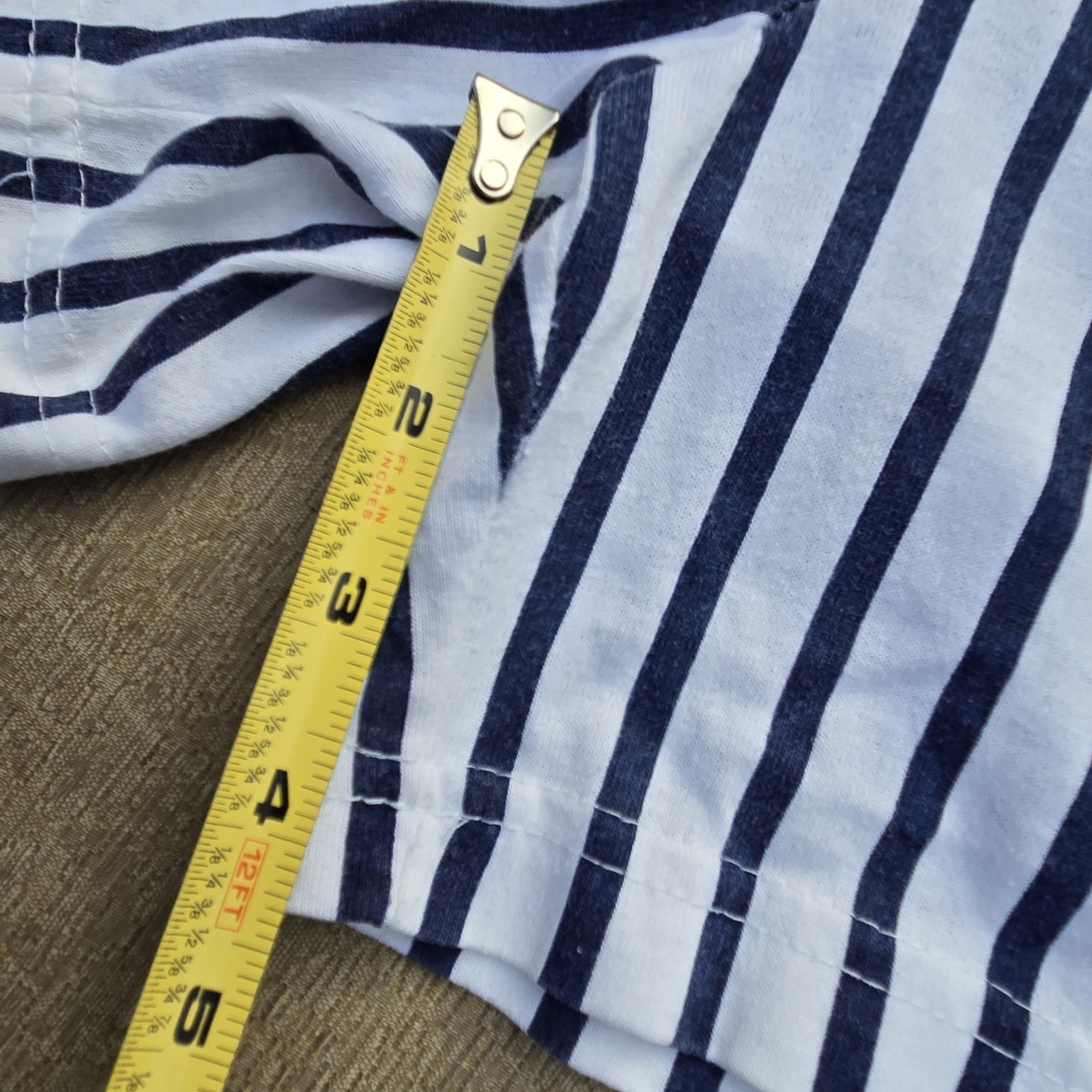 Vintage 90s Womens Cotton Shorts Elastic Waist Pinstripe Baseball Star MEDIUM