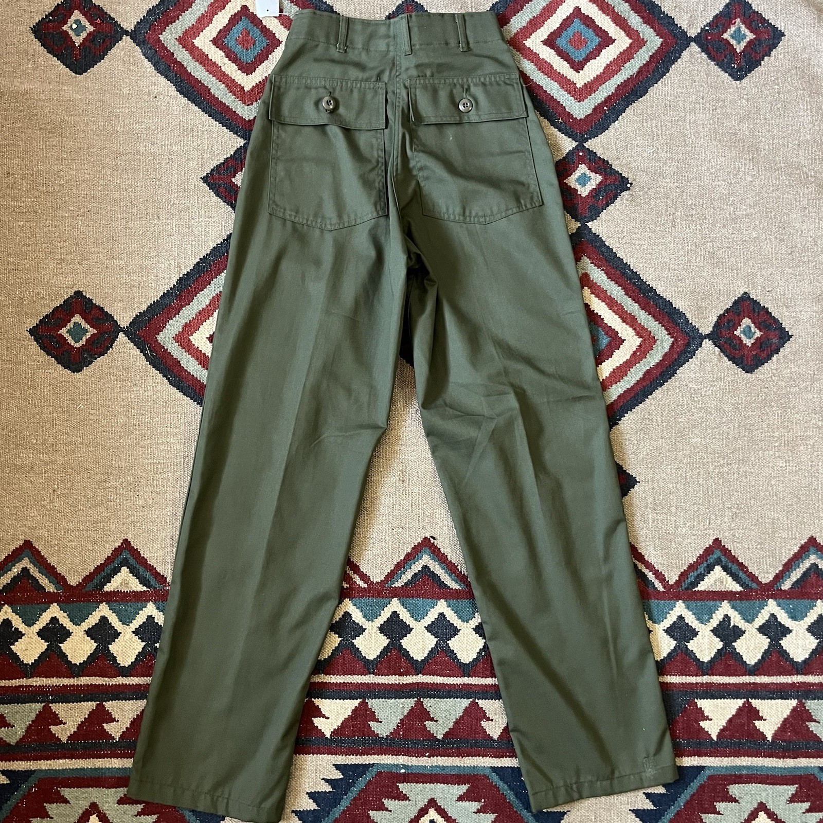 Vintage 70s US Army Military Cotton Sateen Utility Pants Women’s 24×31