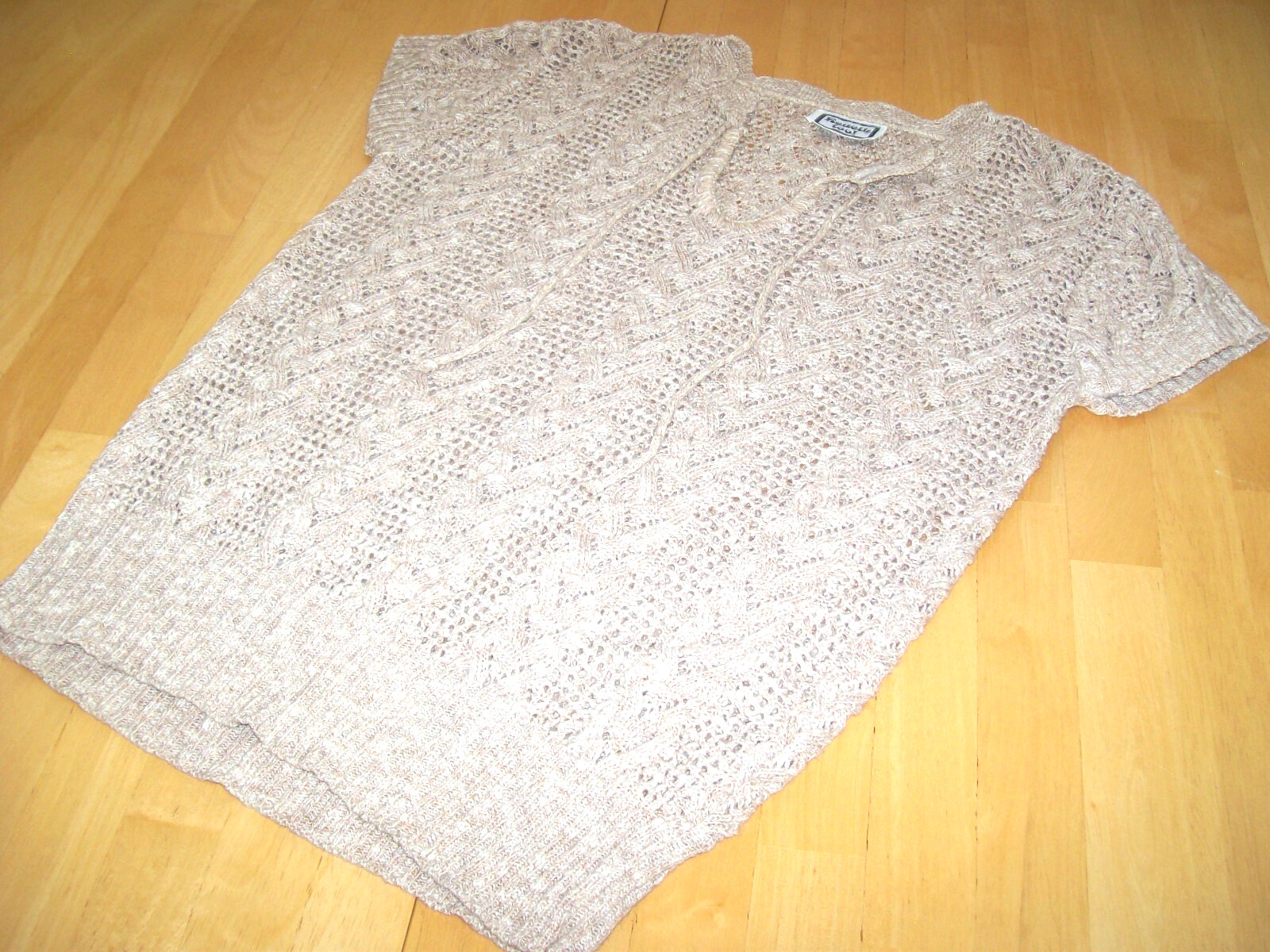 True Vintage 1980’s Kenneth Too! Boho Crochet Knit Sweater Top Shirt Small VTG
