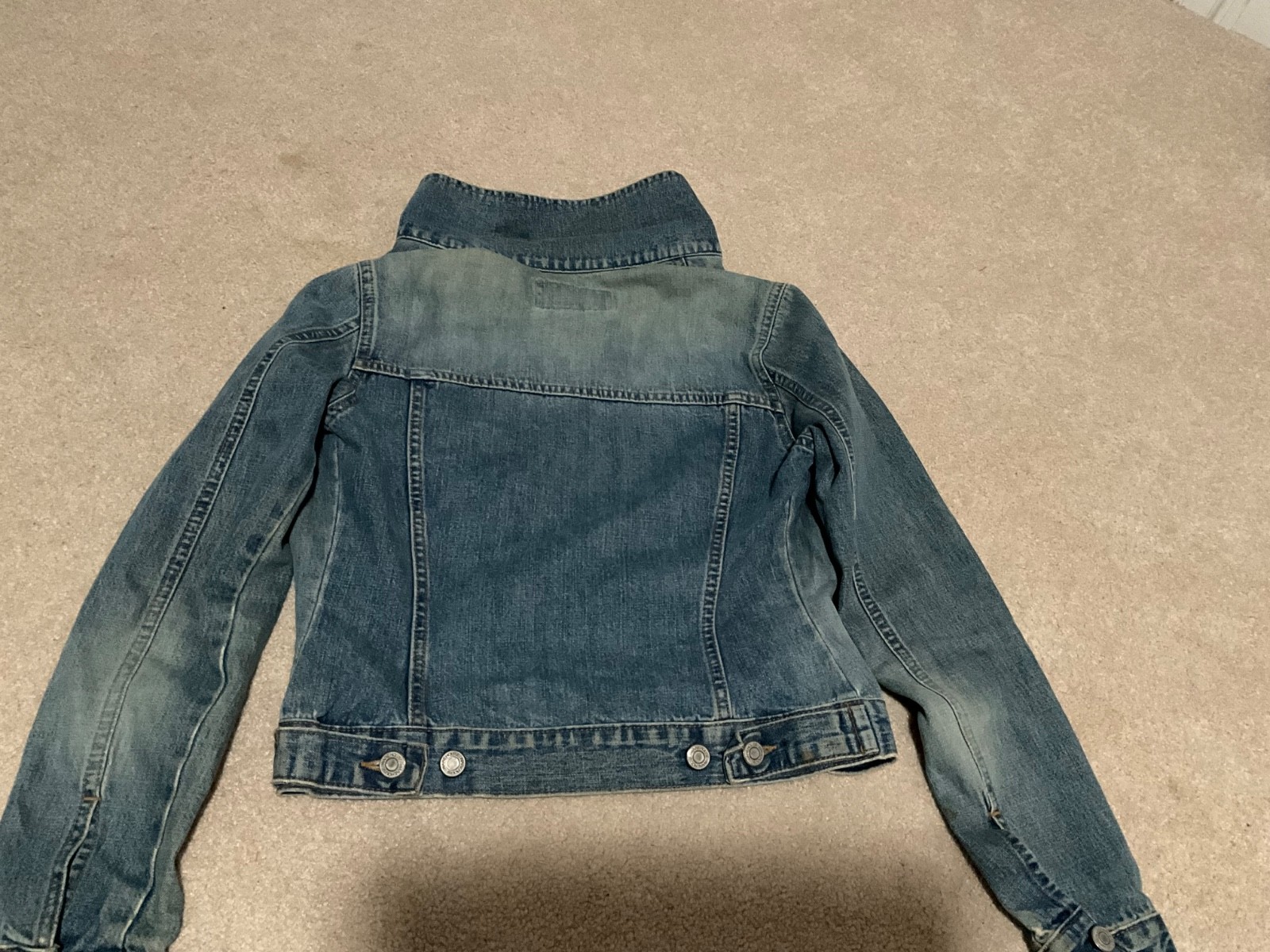 Warehouse British Vintage Cute Jean Jacket – Blue wash, Size US 6, UK 10