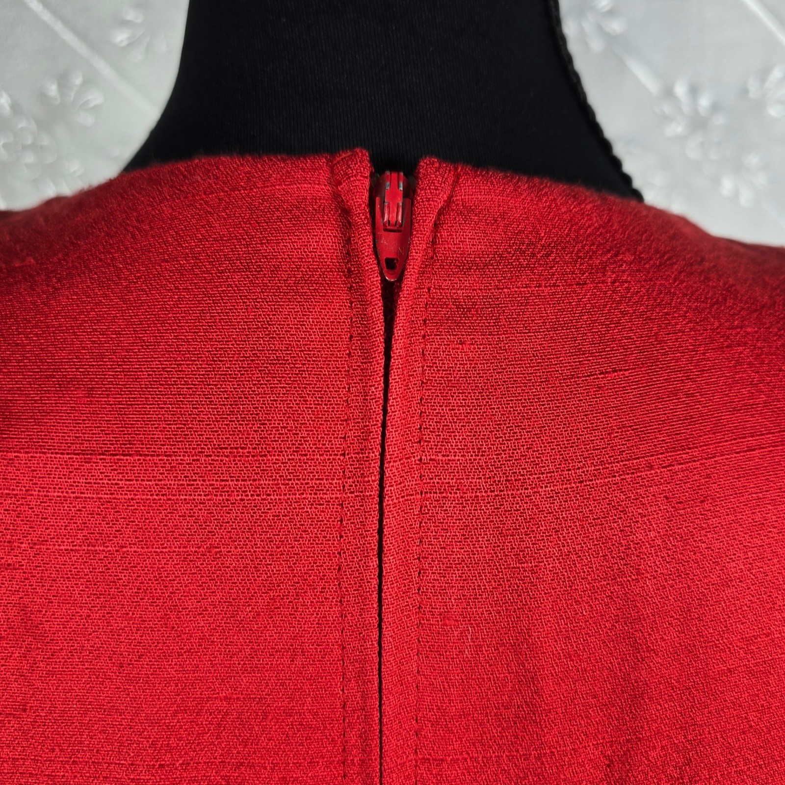 Lois Snyder Dani Max Vintage 90s Dress with Attached Jacket Woman 10 Red Midi