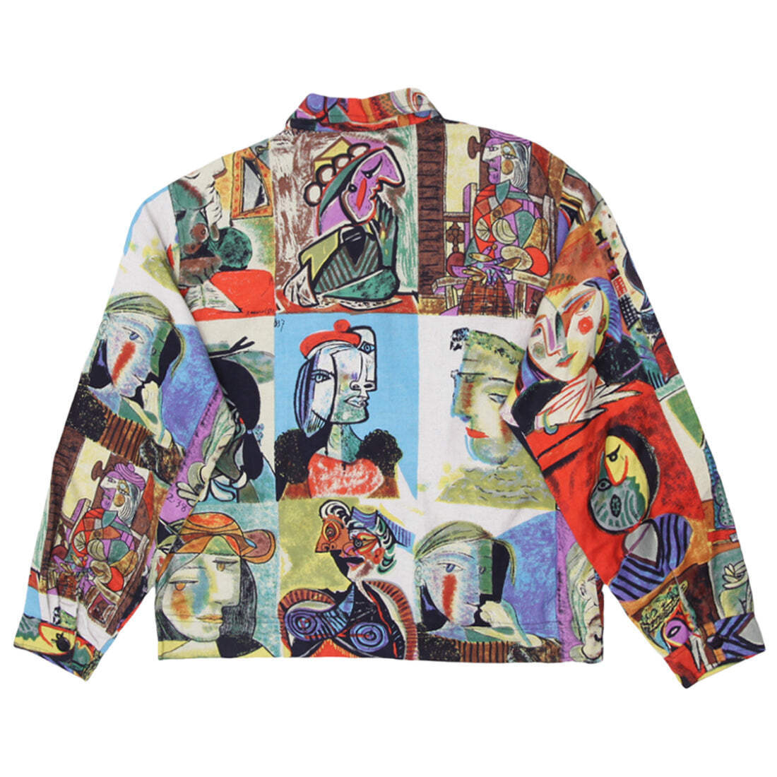 Vintage Kaktus USA Pablo Picasso Art Linen Blend Button Down Jacket Ladies
