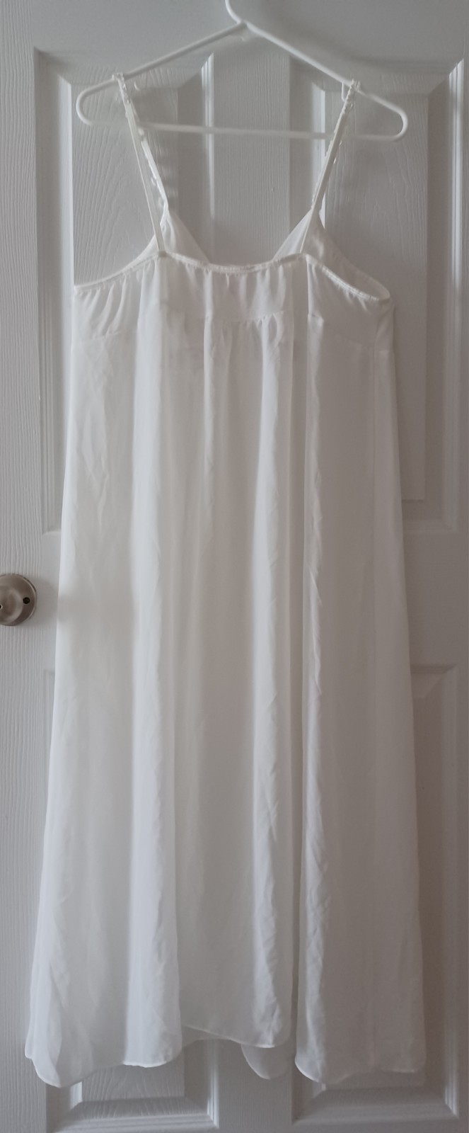 Blossom Intimates White Chiffon Nightgown Large Empire Waist Bridal Semi-Sheer