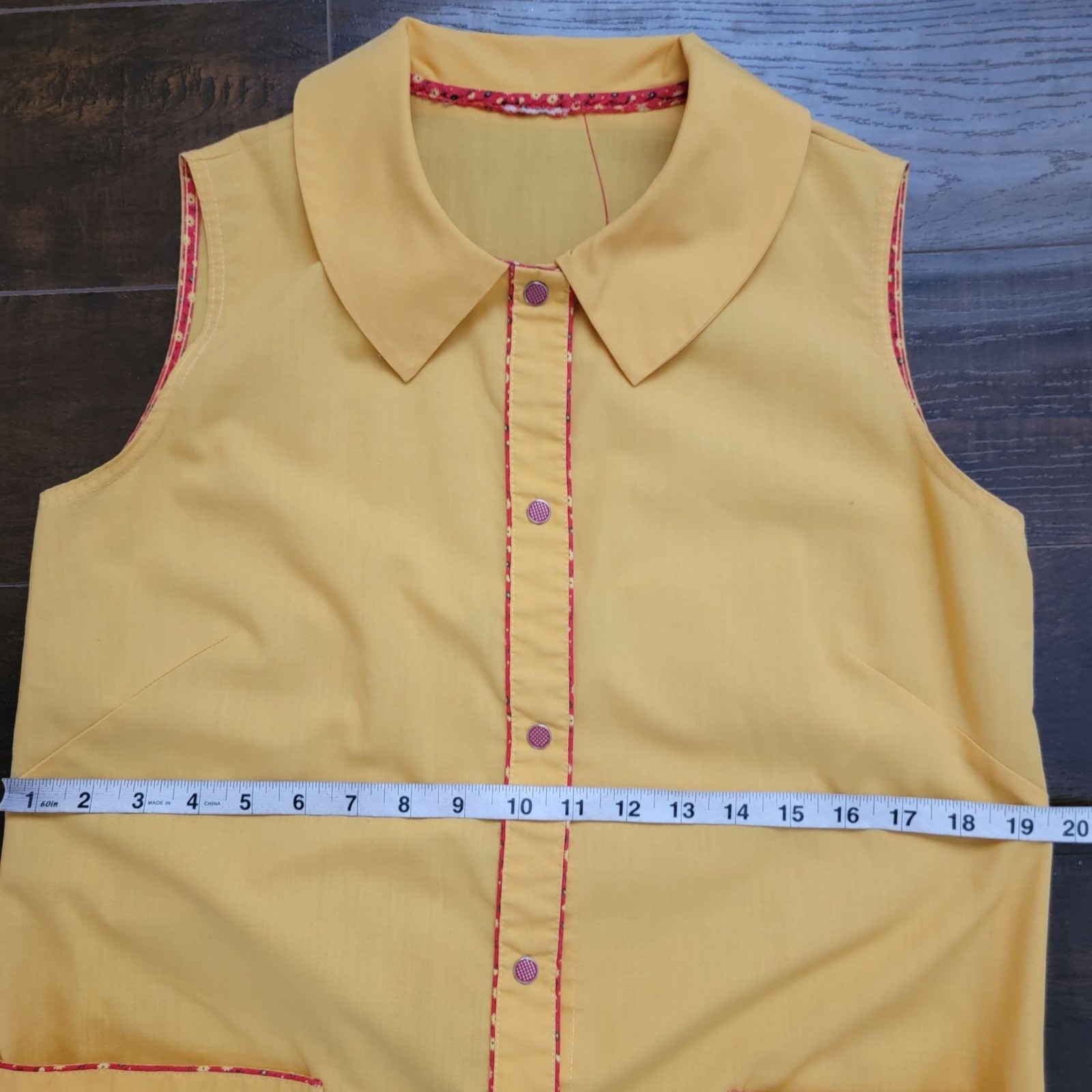 Vintage Dress Yellow 50s Housewife 60s Mod Retro Cosplay Womens S