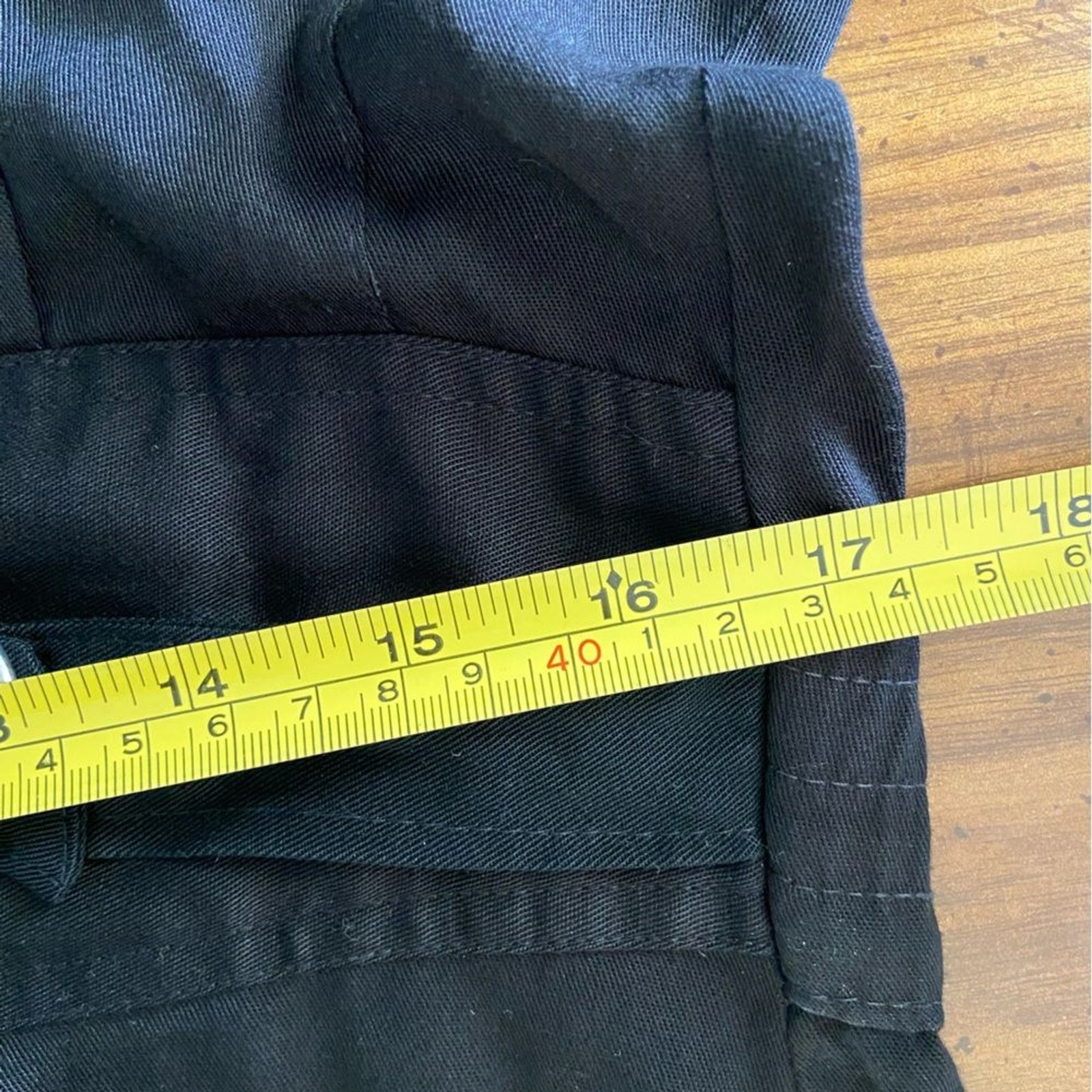 Vintage 1980’s Foxy Lady black cotton twill cinched waist pencil skirt Dress