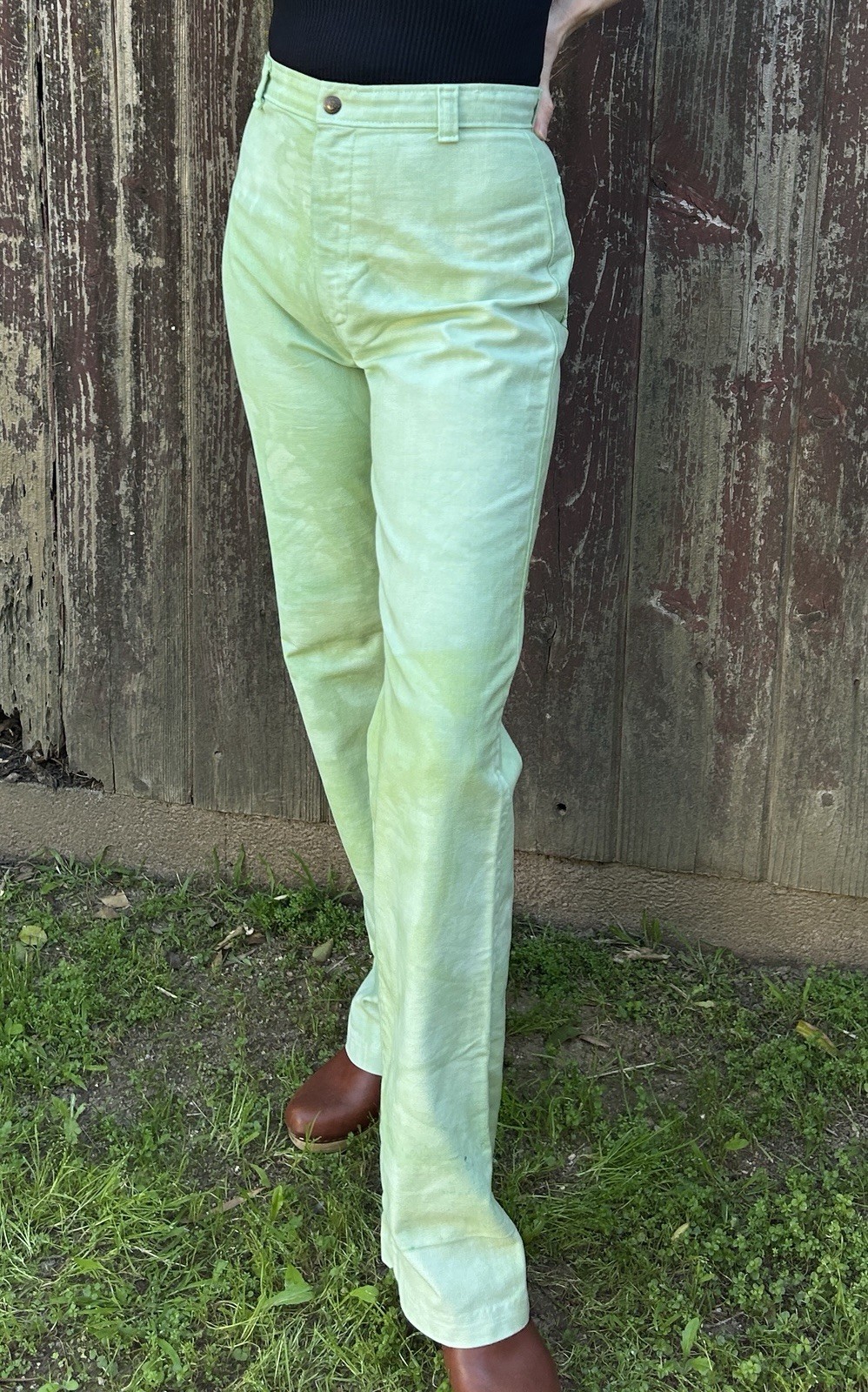 Vintage 70’s Classic Curves by Ditto Green Denim Jeans