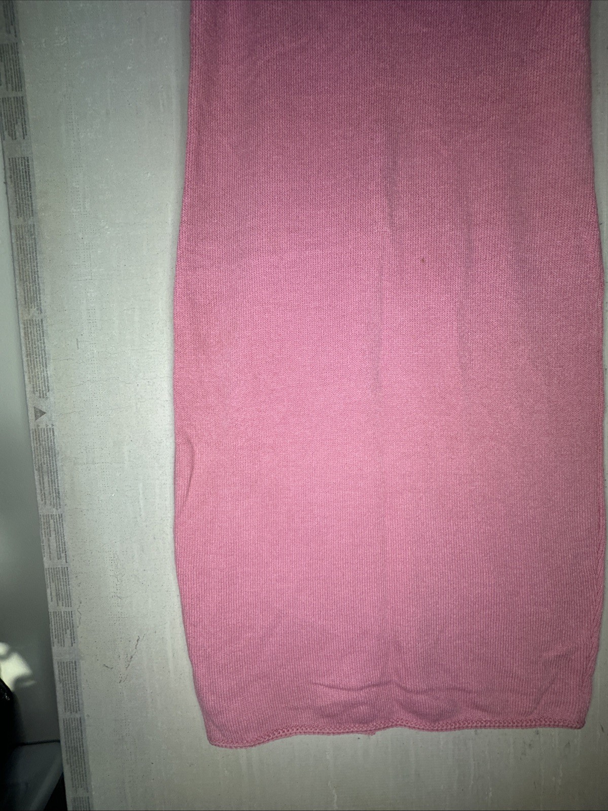Vintage 1980s St John Maxi Dress Peach Knit w/ 2 Front Buttons | Size: ~ L/XL