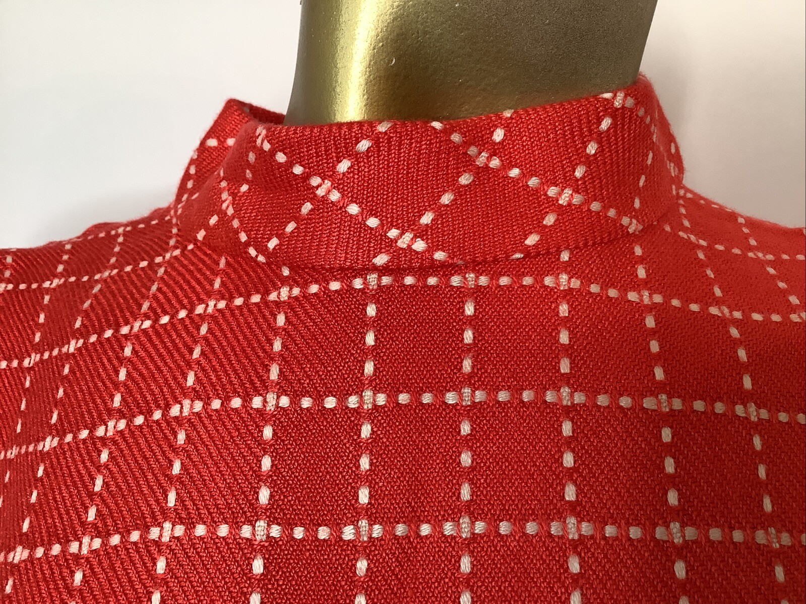 Vintage 50’ 60’ Dress And Lined Jacket Set Suit Checkered