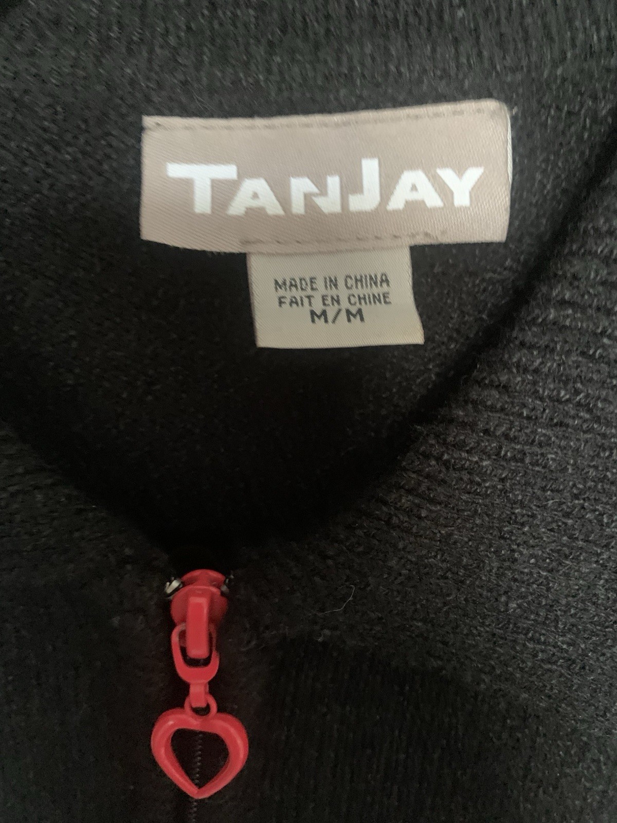 Vintage TanJay Cat Cardigan Zip Up Sweater size Medium