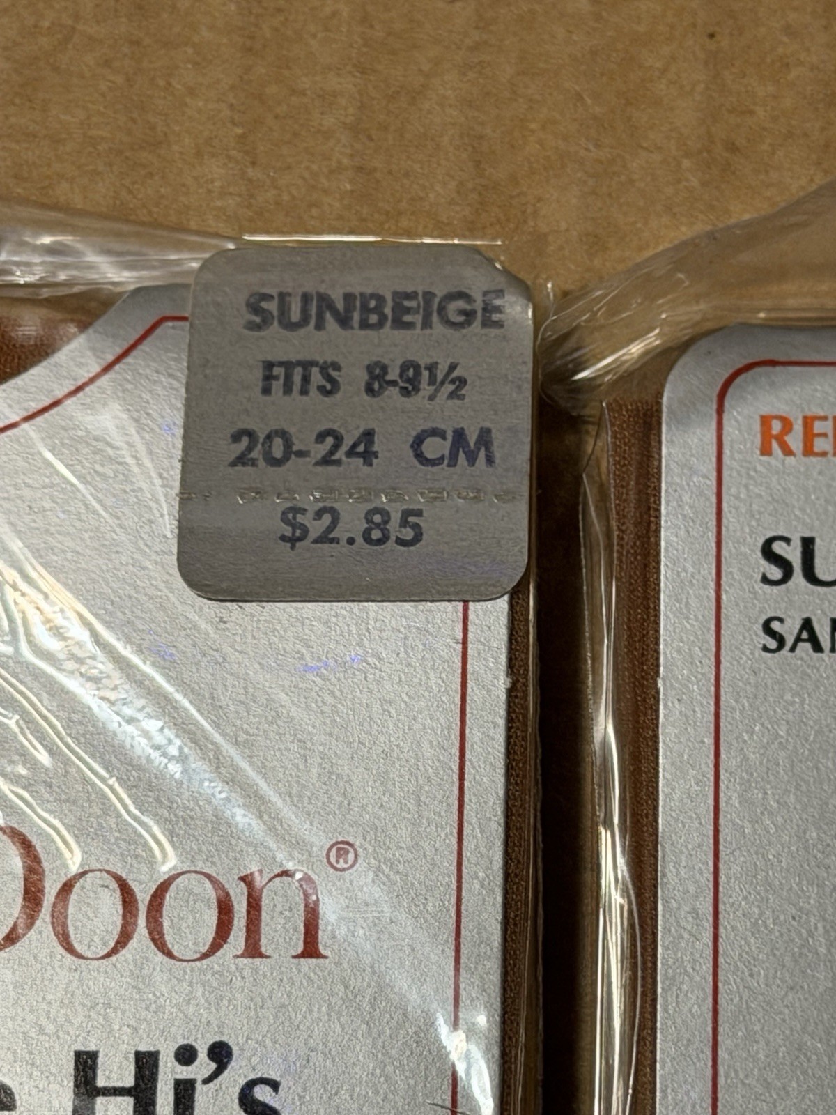 4 Vintage Bonnie Doon Sunbeige Sheer Support Knee Hi Stockings Sandalfoot NOS