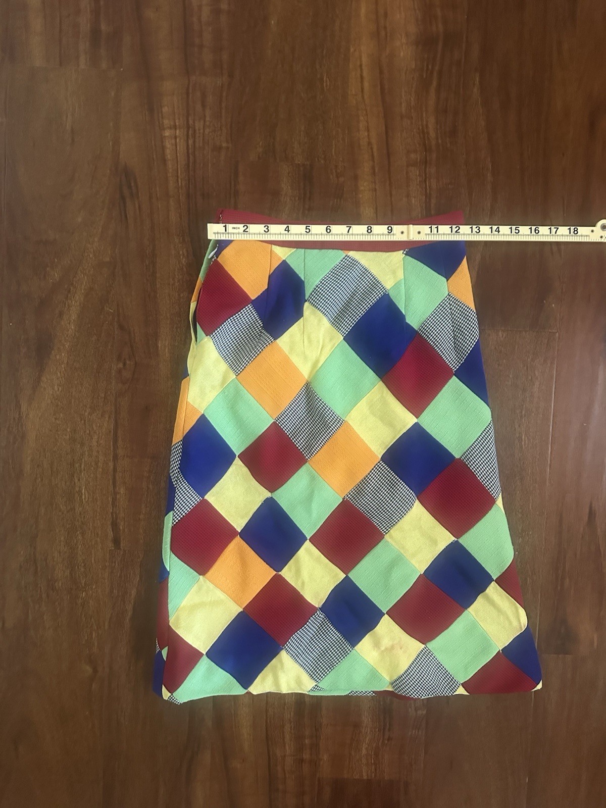 VTG 60s/70s Handmade Patchwork Quilt A-Line Side Zipper Skirt Hippie Size XS-S