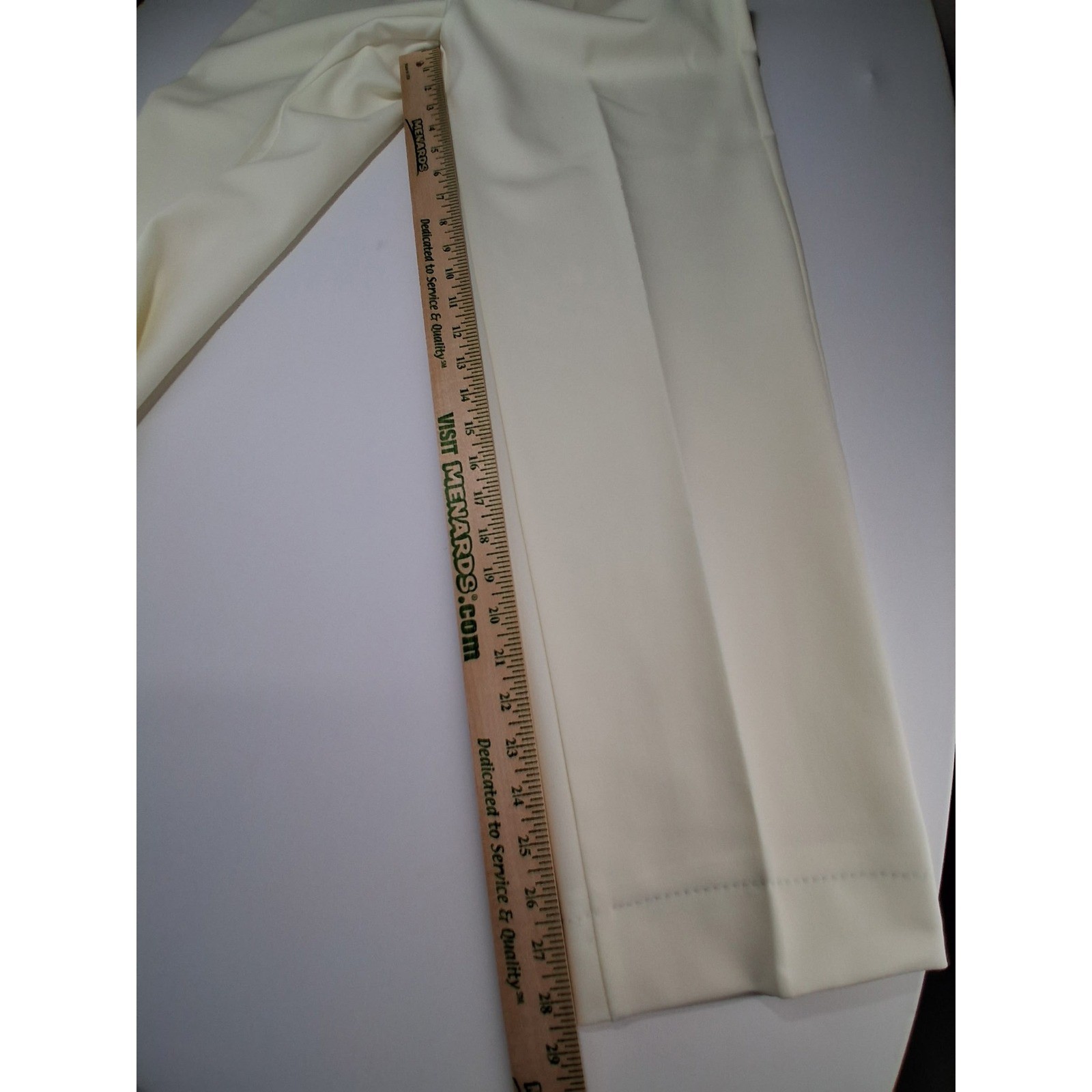 Vintage Levi Strauss Bend Over Pants Womens 16 Cream High Waist Straight Leg USA